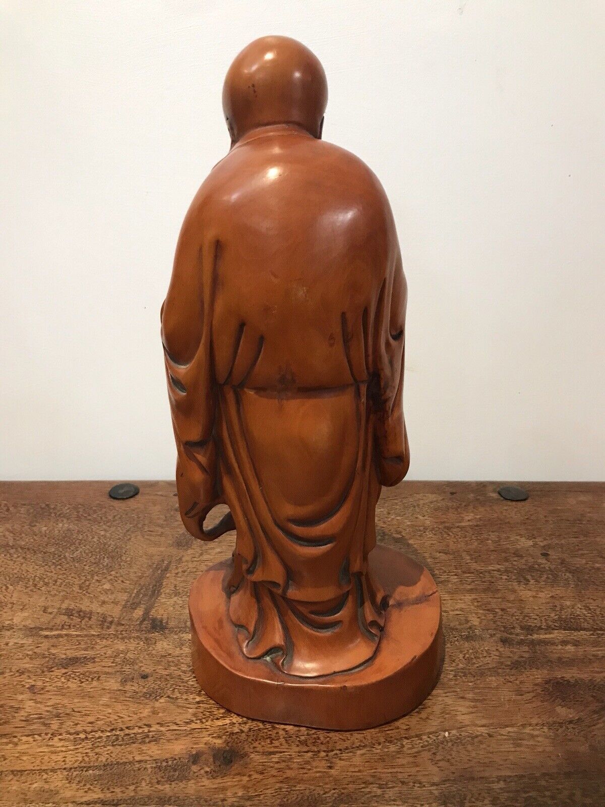 Asian Carved Fruitwood Buddha Statue photo buy