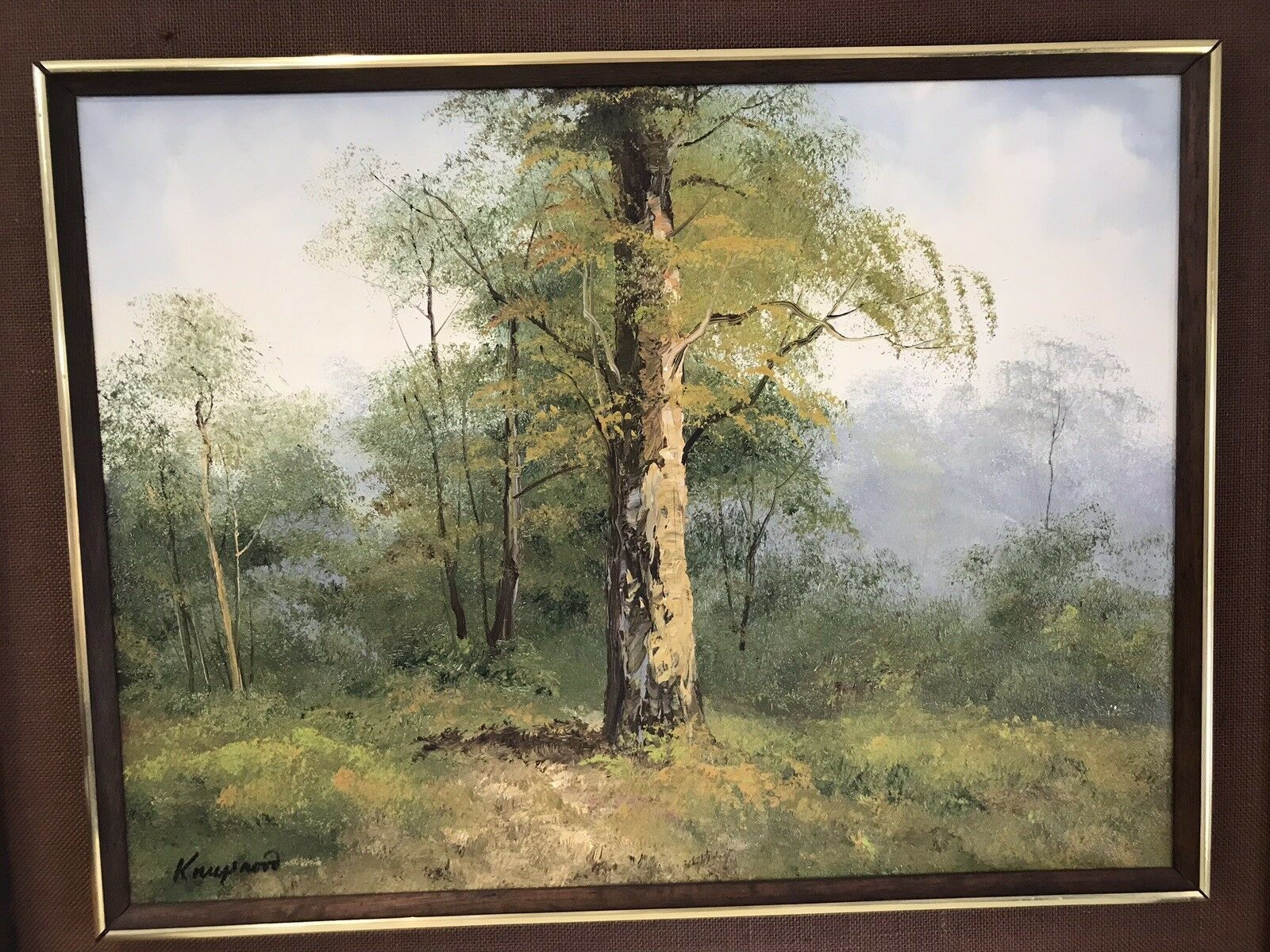 Dutch Woodland Scene Landscape Signed By The Artist Knupsnord photo Art