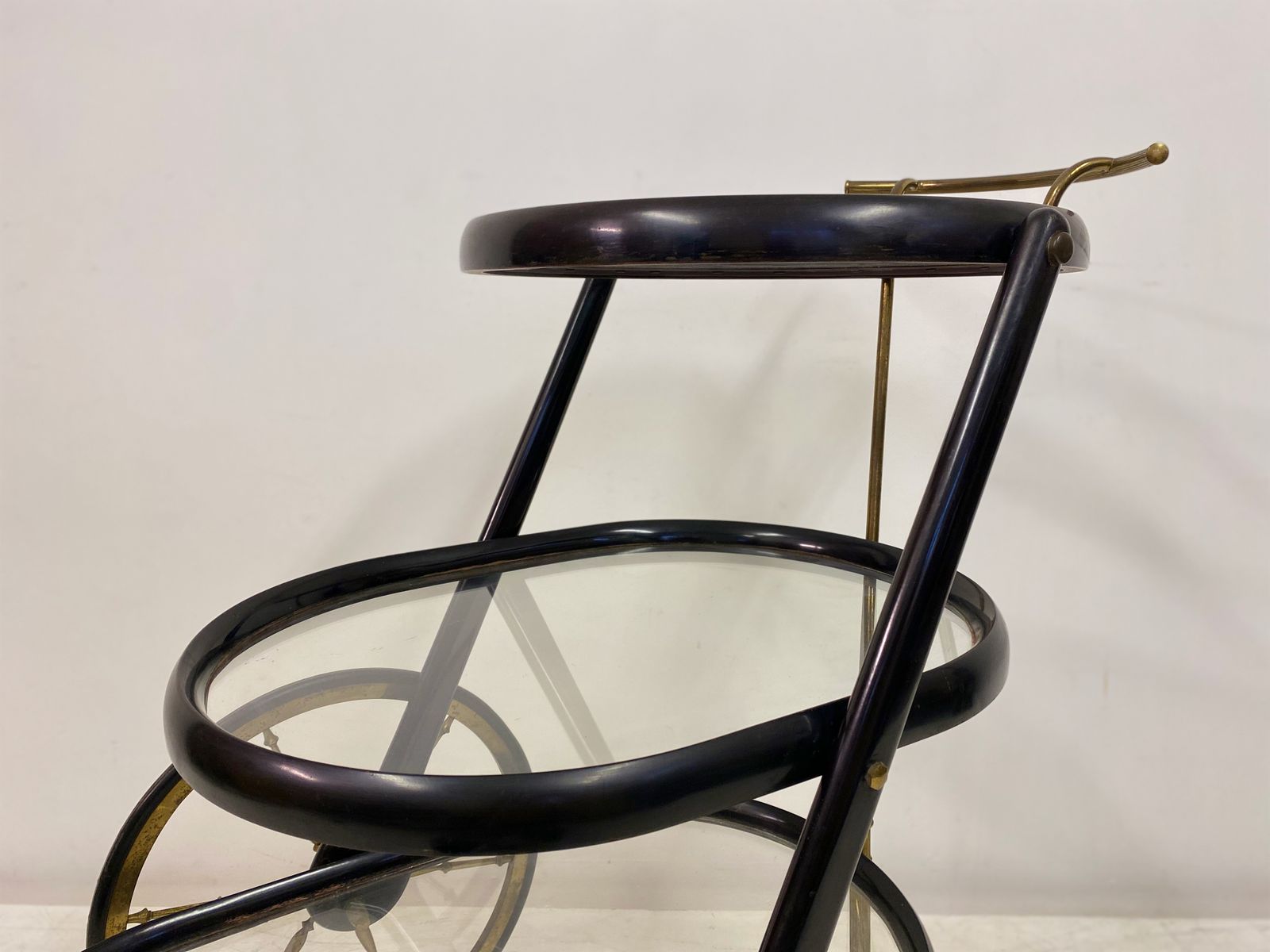 1950s Italian Lacquered Drinks Trolley Or Bar Cart photo Furniture