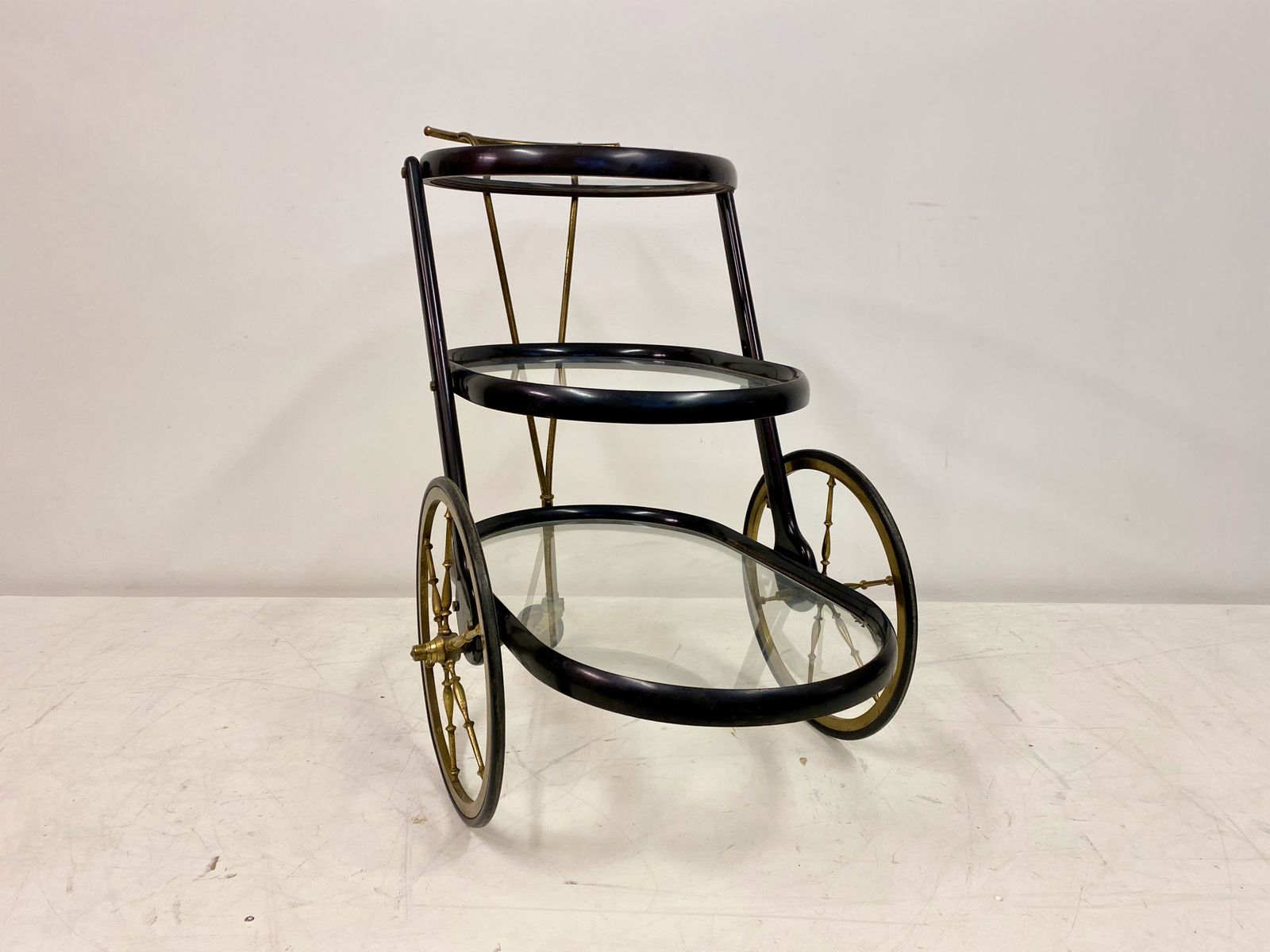 photo furniture 1950s Italian Lacquered Drinks Trolley Or Bar Cart