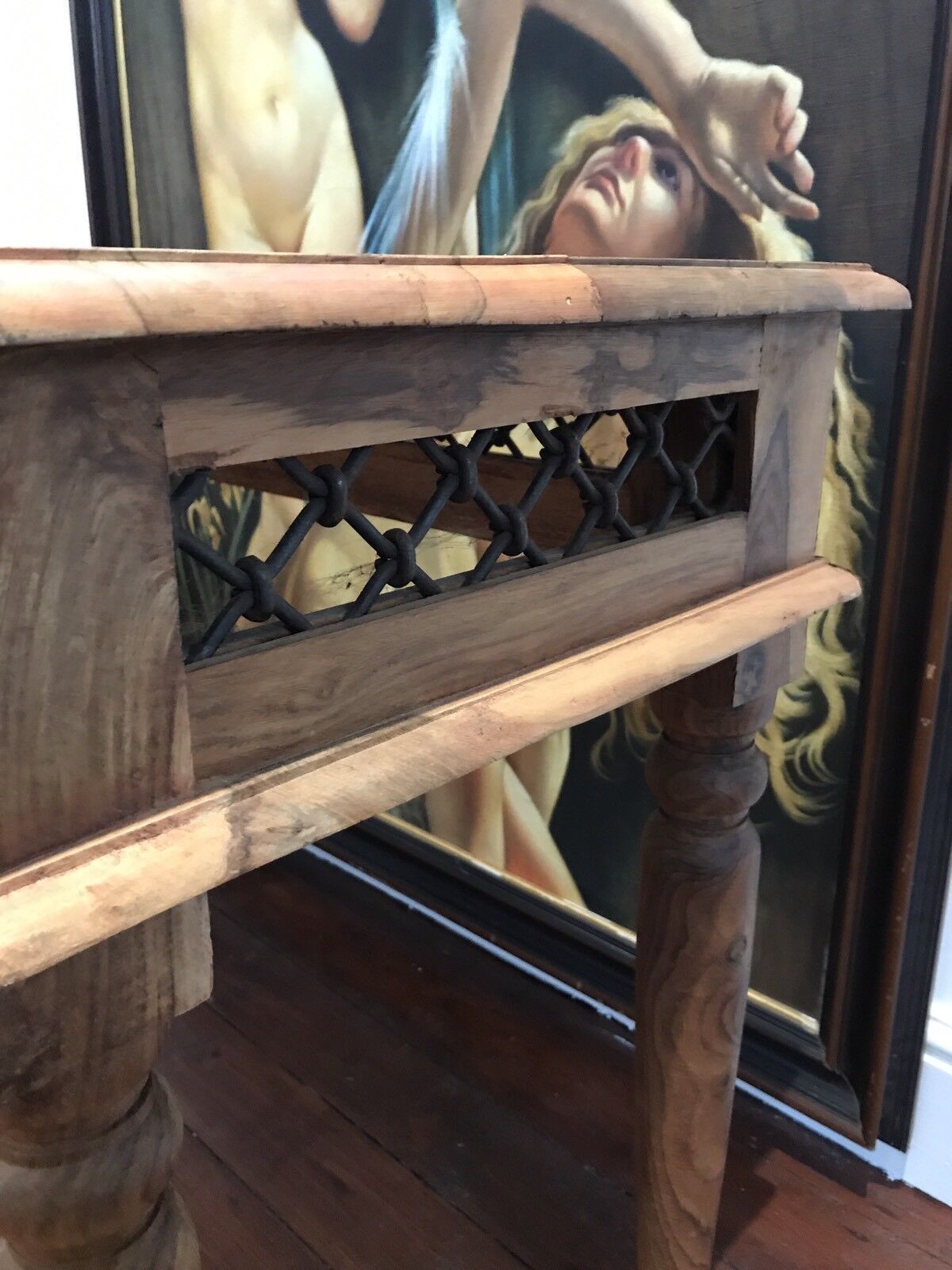 Furniture Industrial Style Iron Lattice Work Console Table photo