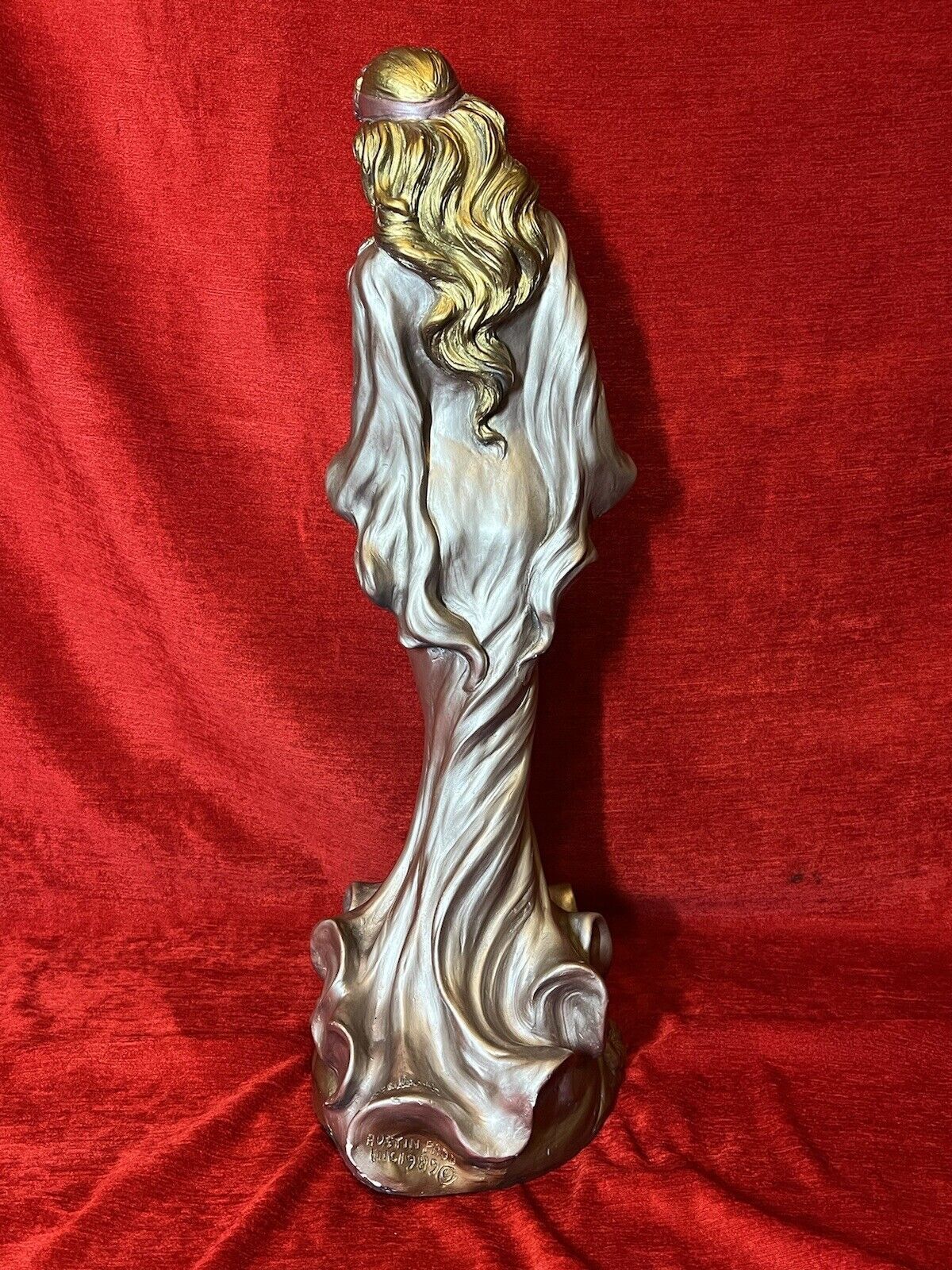 photo furniture Sculptor Alice Heath 'Princess With Hibiscus Bouquet' Ornamental Showpiece