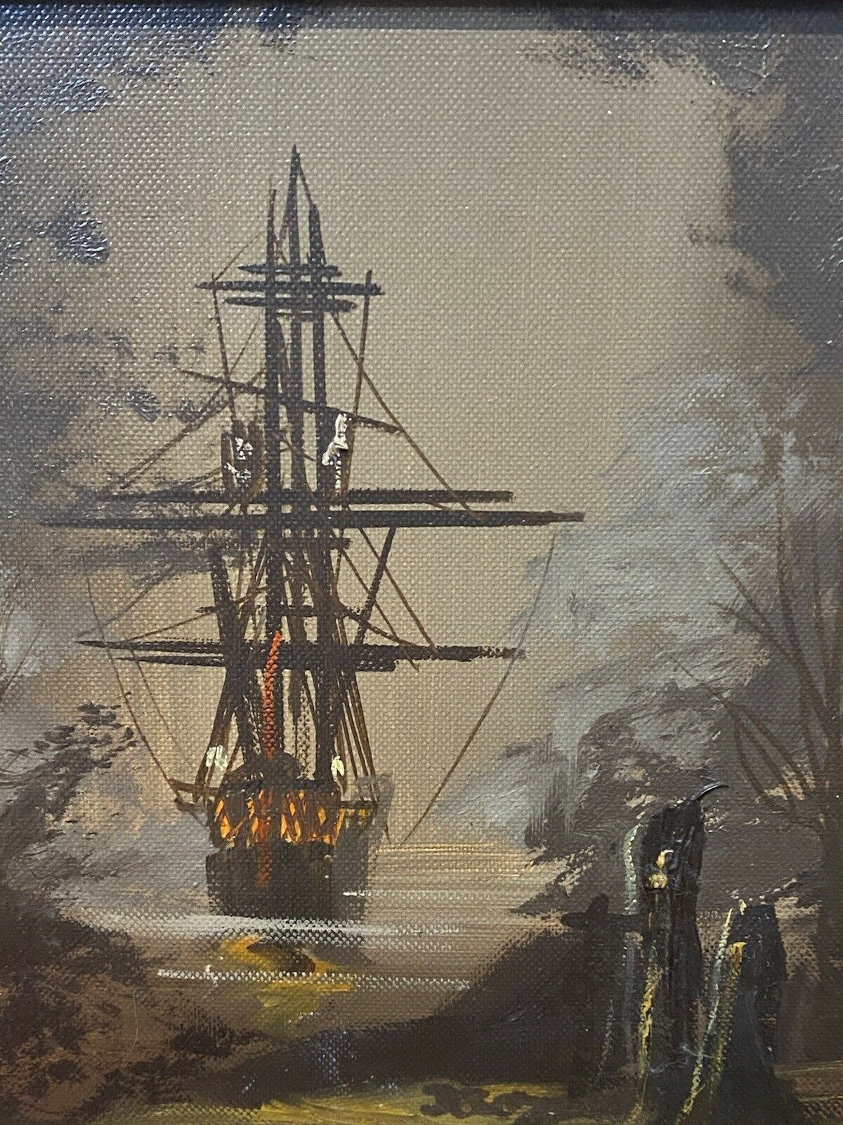 photo furniture Pair Of Cornish Artist Don Hughes Original Gallon & Town Landscape Oil Paintings
