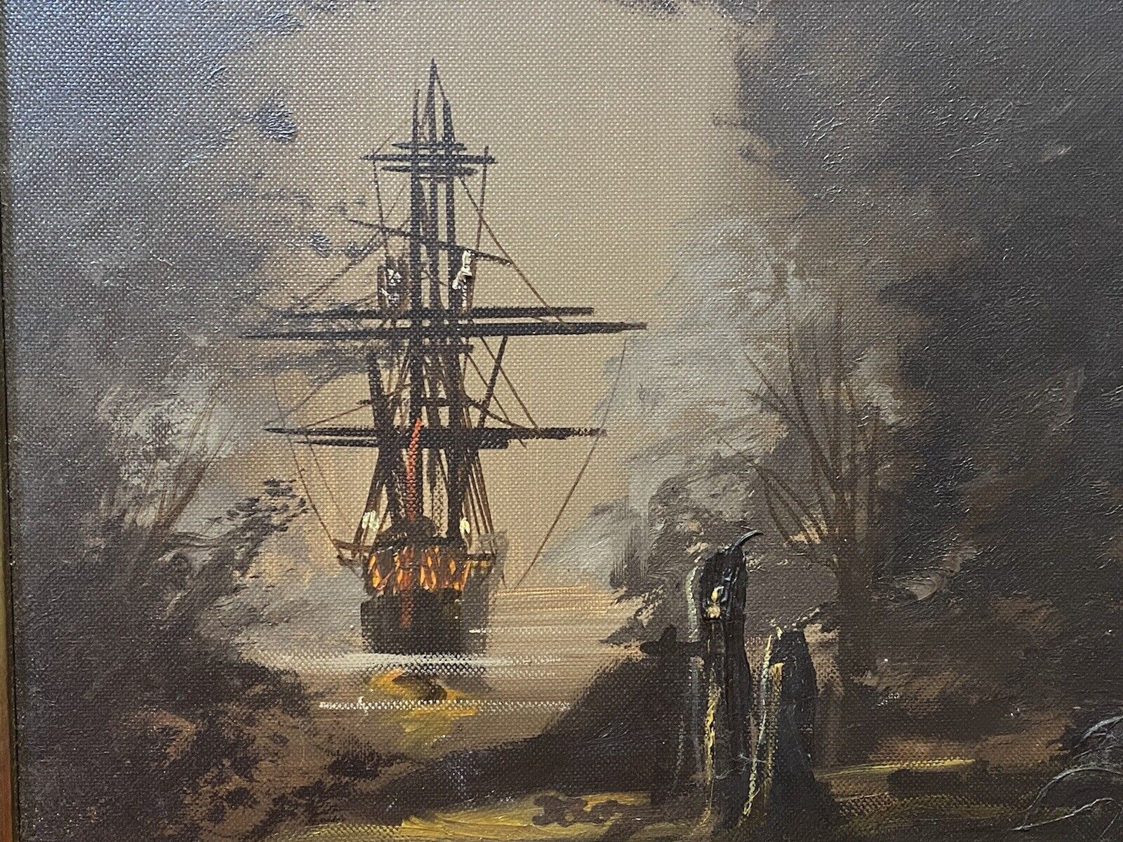 photo for sale Pair Of Cornish Artist Don Hughes Original Gallon & Town Landscape Oil Paintings