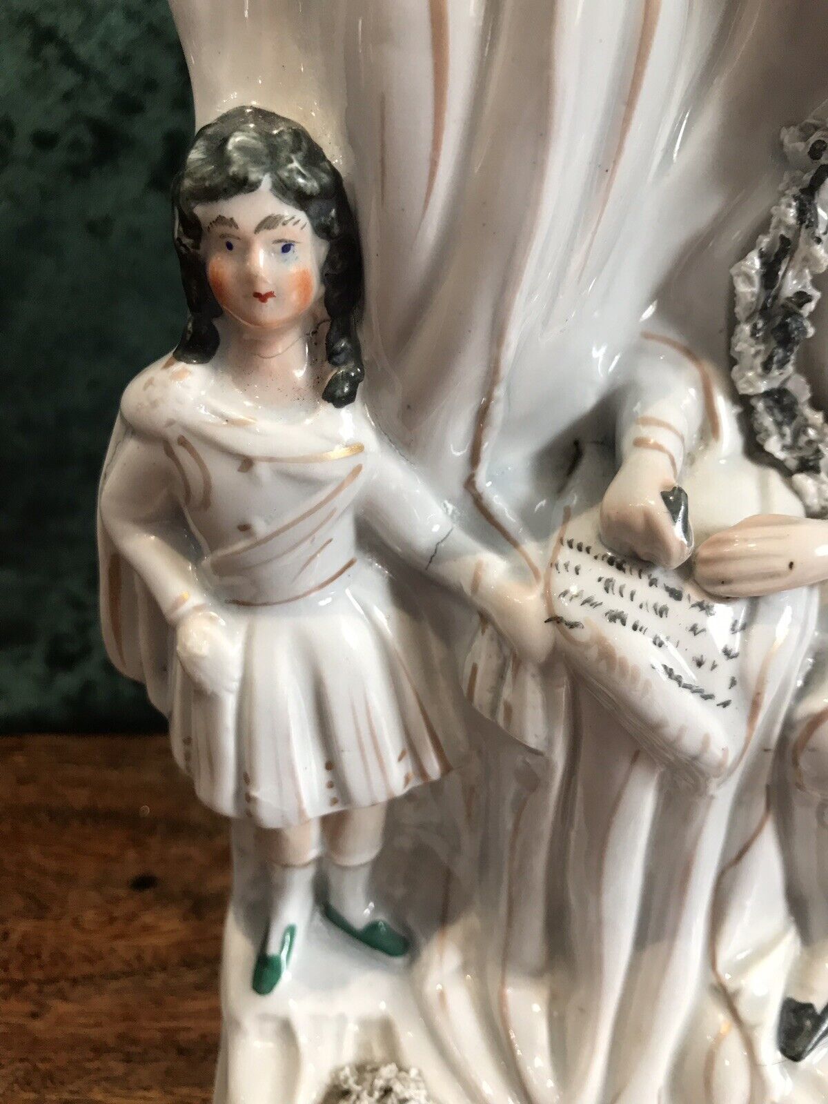 Rare Antique Staffordshire Figurine King John Of England Signing Magna Carter photo vinterior