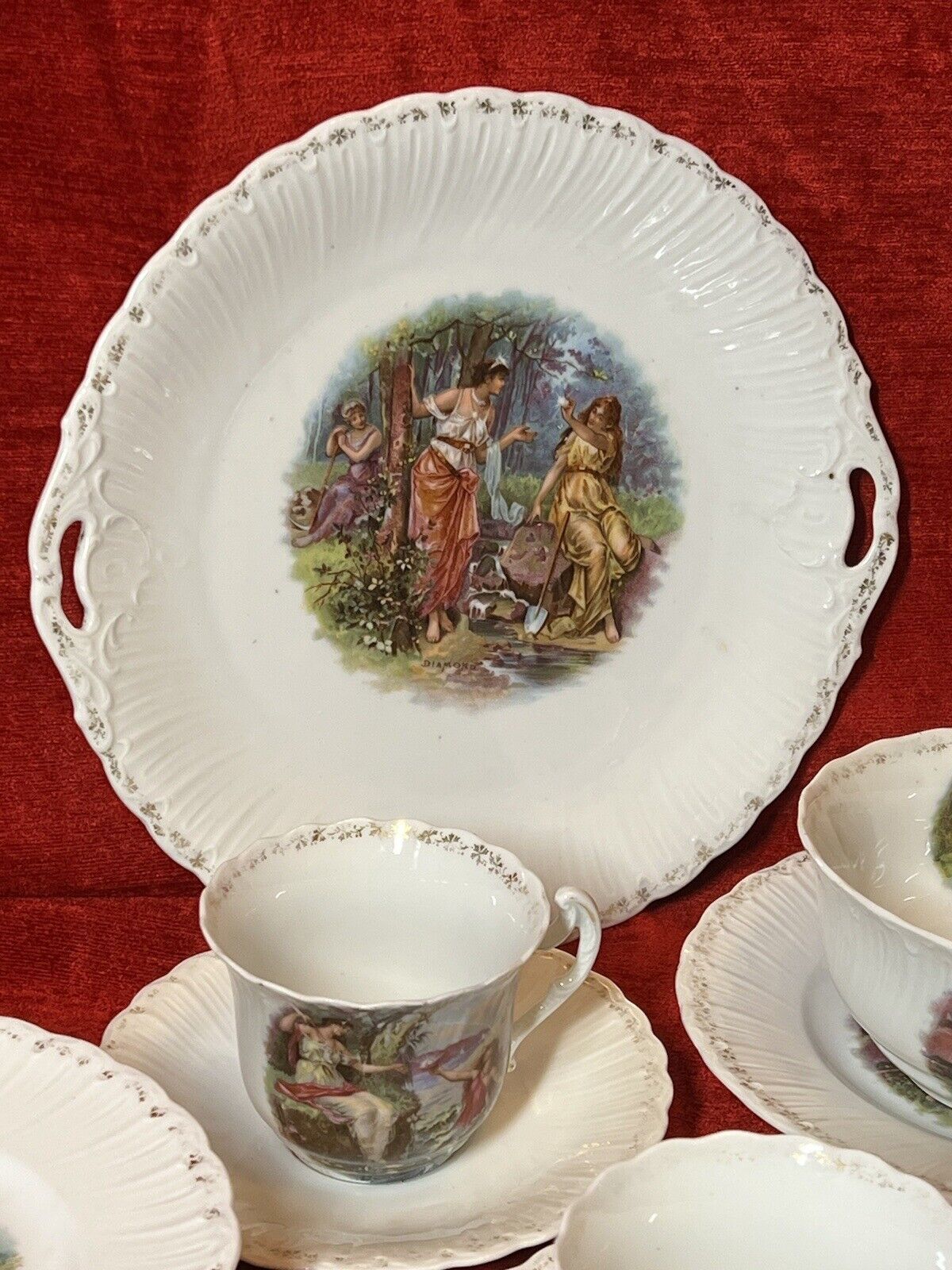 Neoclassical Romanic Scenes Afternoon Tea Service Attributed To Angelica Kauffman photo vinterior