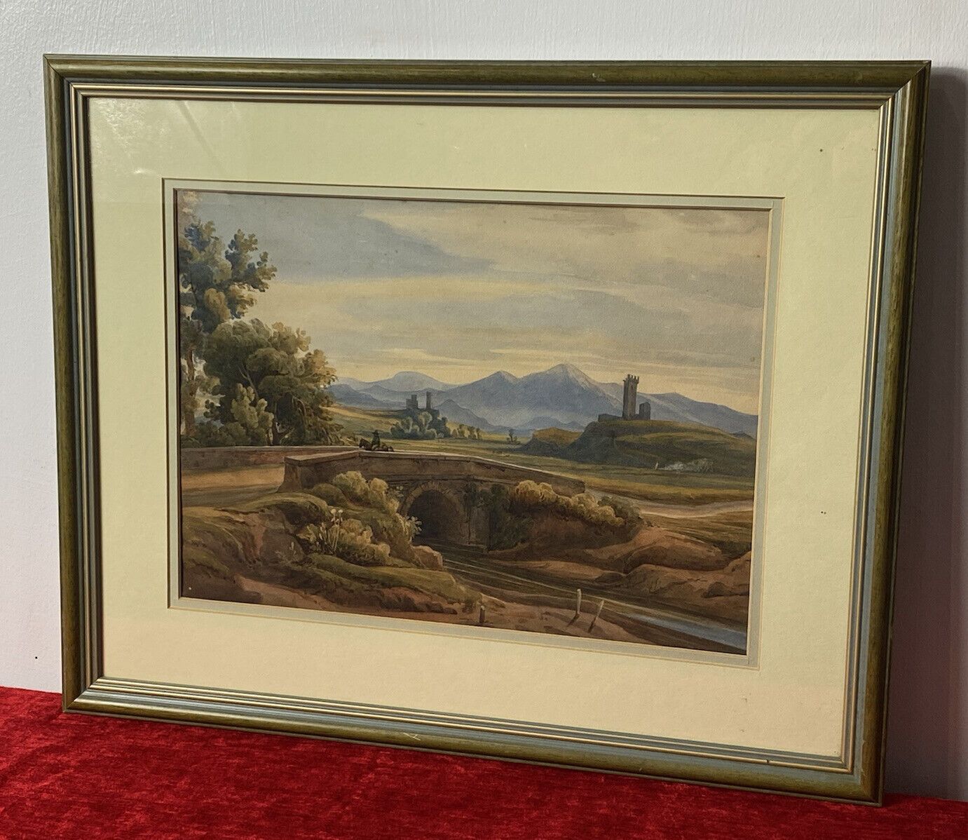 19c Aristocratic Castle Landscape Watercolour Painting By Lady Buetiau Hepburne photo buy