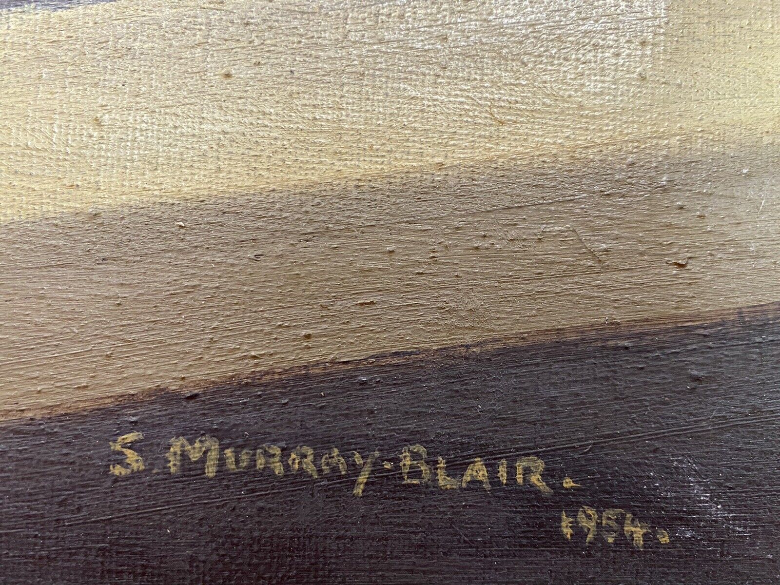 photo for sale Original Oil Painting Still Life Title Herrings Signed S Murray Blair 1954