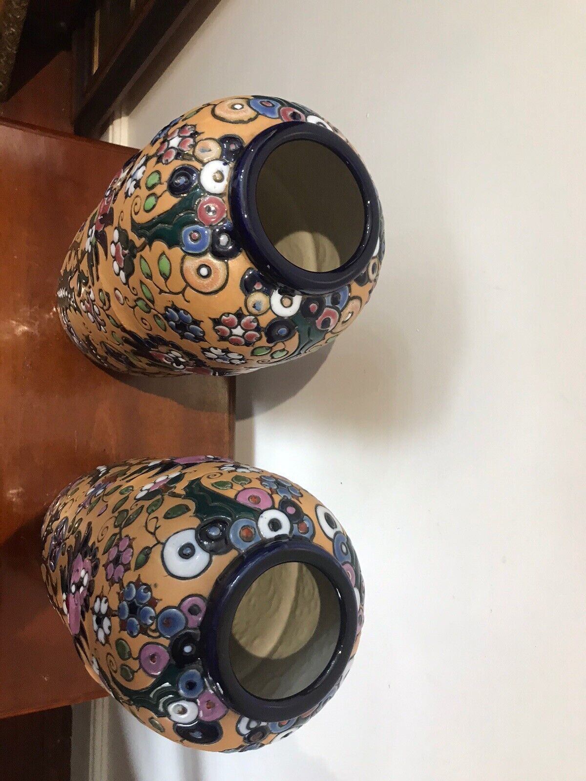 Home Decor Stunning Pair Of Art Noveau Period Museum Grade Amphora Vases photo