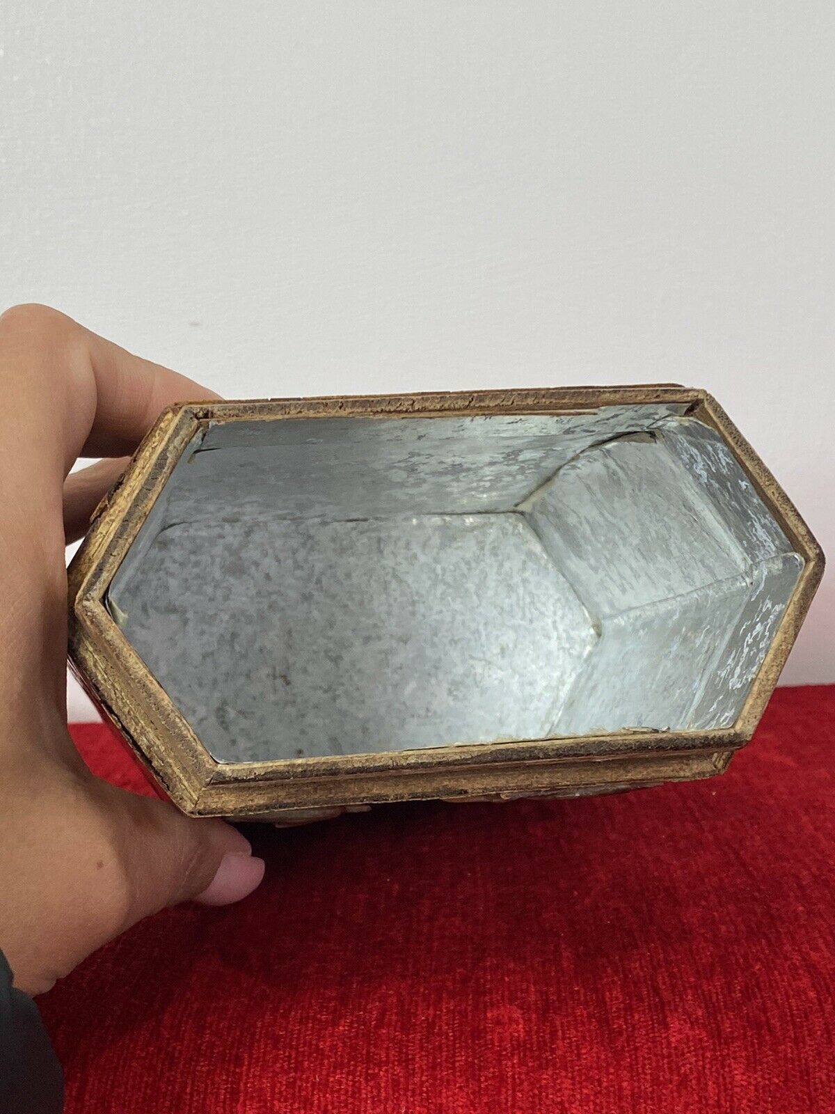 Home Decor Fine 19th Century Oriental Prism Shaped Tea Caddy Inlaid In Exotic Woods photo