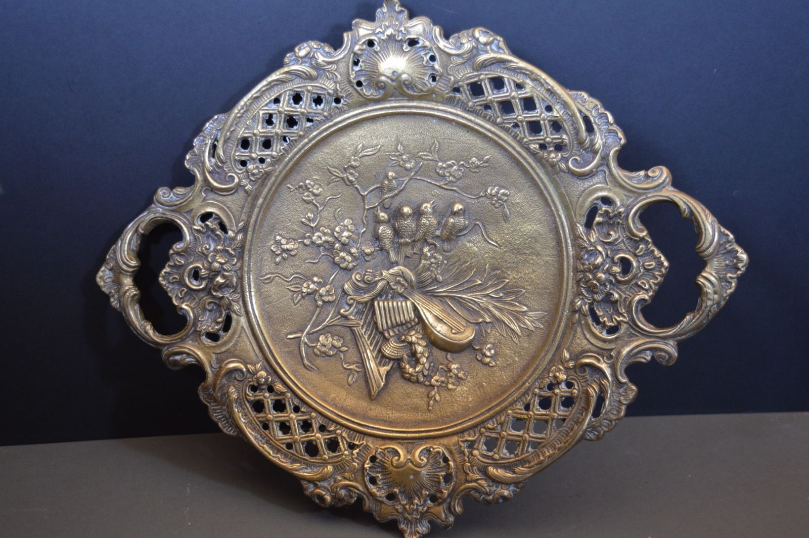 Large (4 Kg ) Bronze Centre Piece/Decorative Plate,C1870 photo furniture