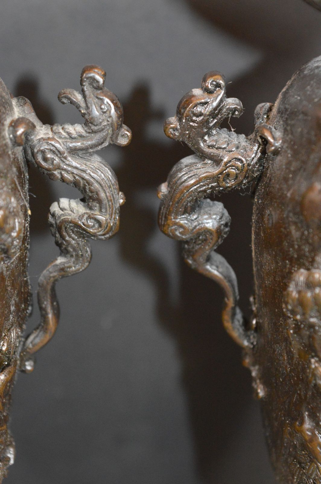 Fine Pair Japanese Bronze Vases, C1880 photo Home Decor