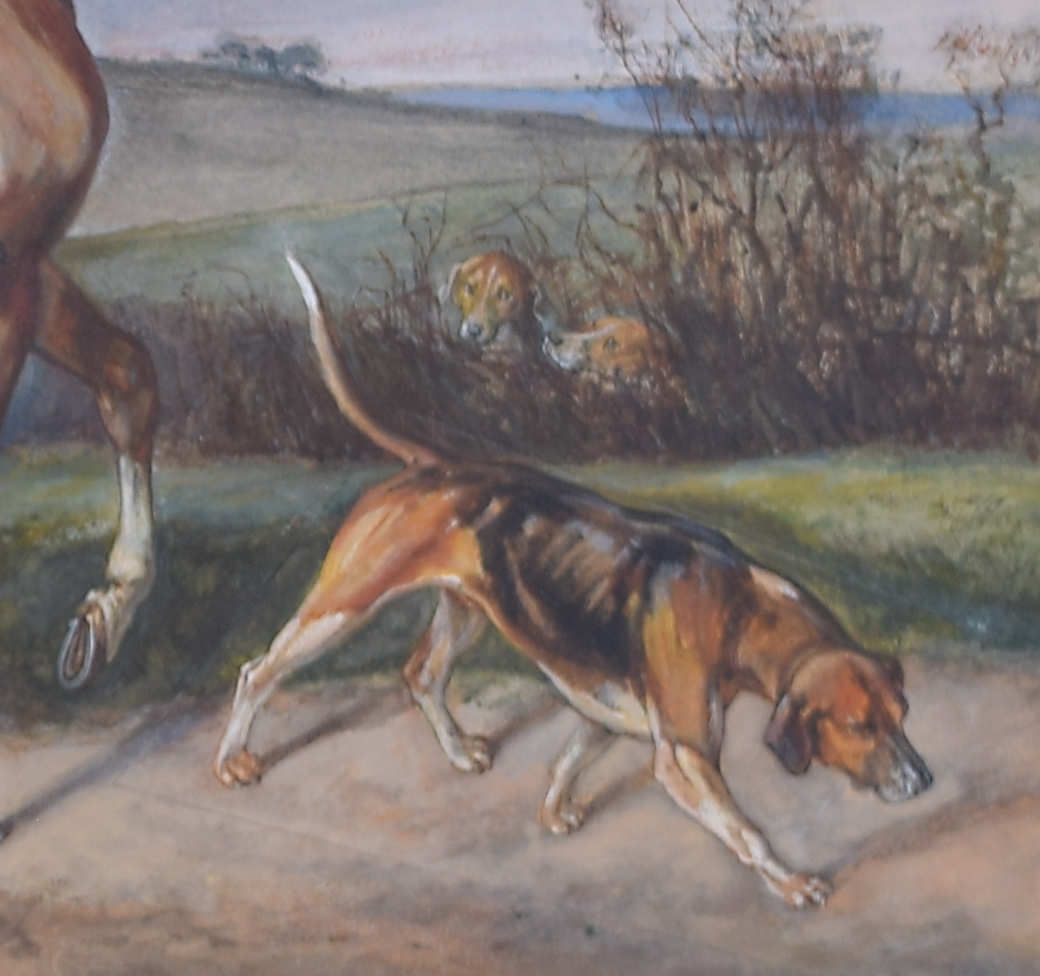 H. Fluiss Charles Payne, Huntsman To The Pytchley Hounds On Redtape With The Hound Trueman (1862) photo Art