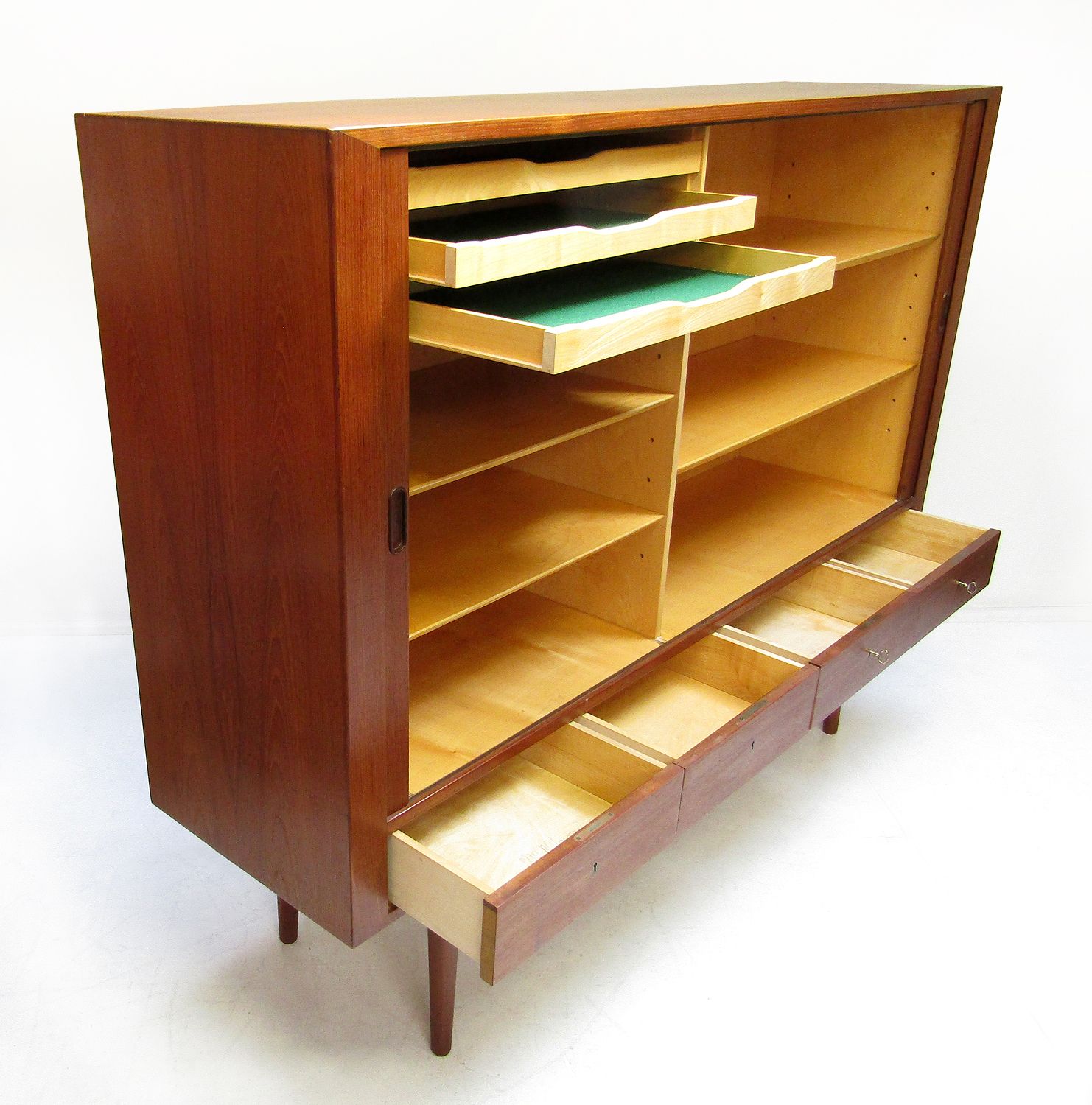 Furniture Danish Model 54 Highboard Sideboard In Teak By Arne Vodder For Sibast photo