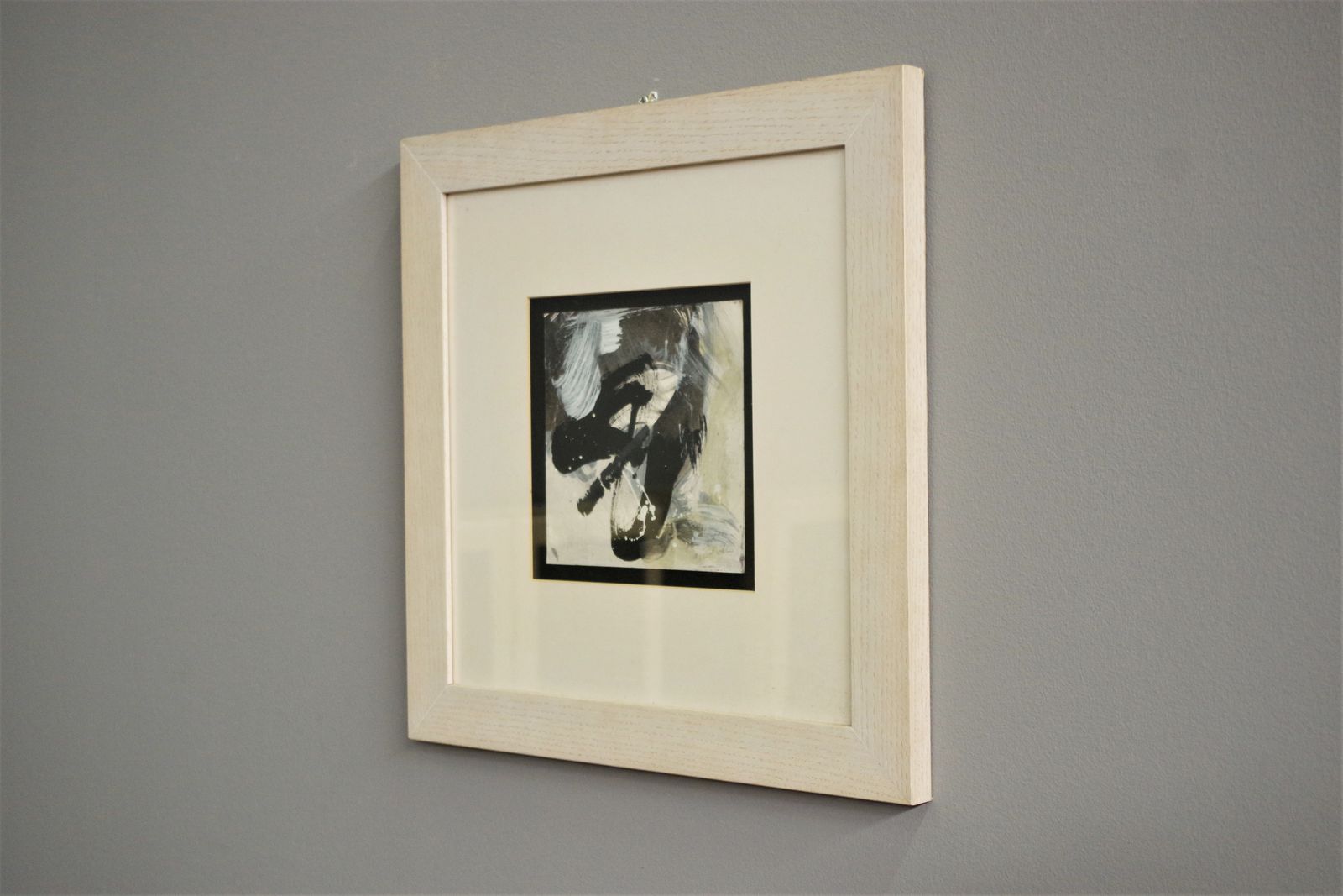 Pair Of Modern Paintings With Wooden And Glass Frame photo vinterior