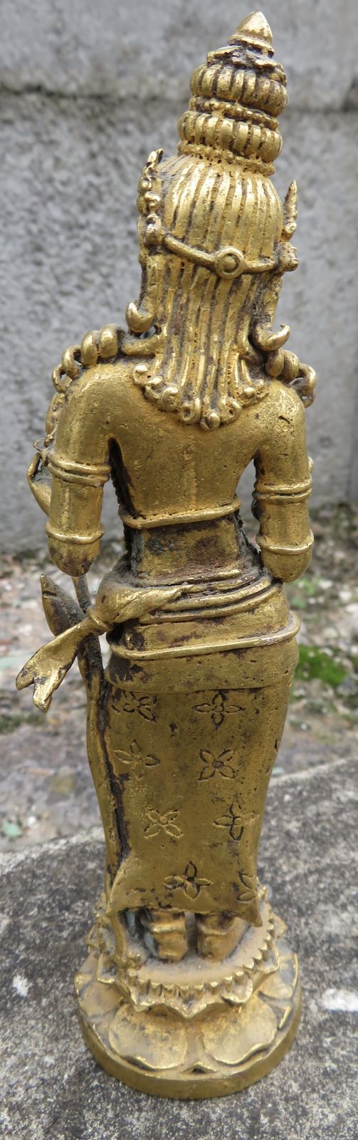 Masterpiece Museum Javanese Gold Gilded Standing Dewi Tara Statuette. 10th 13th Century. photo buy