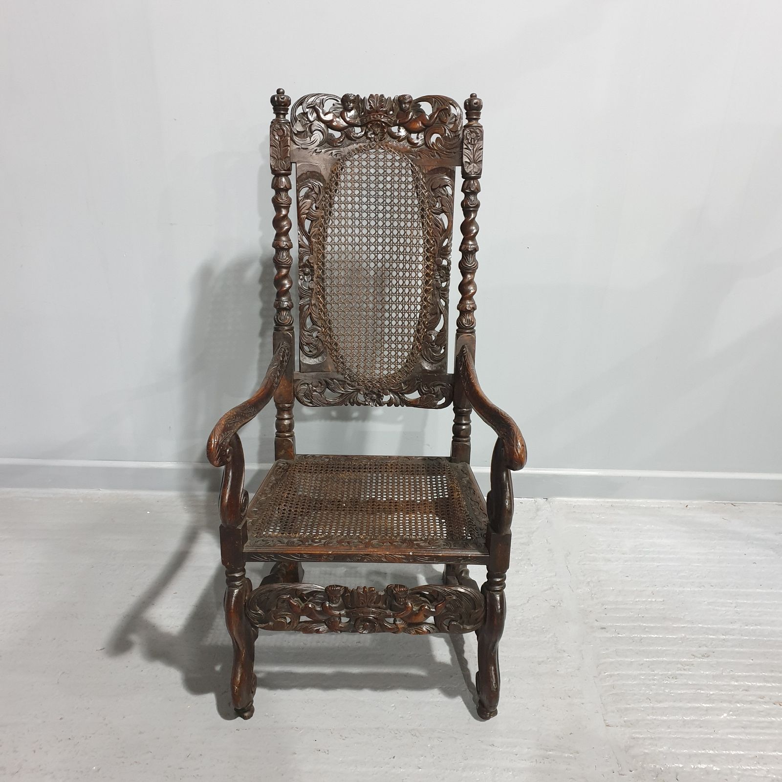 Cromwellian Carver Chair photo for sale