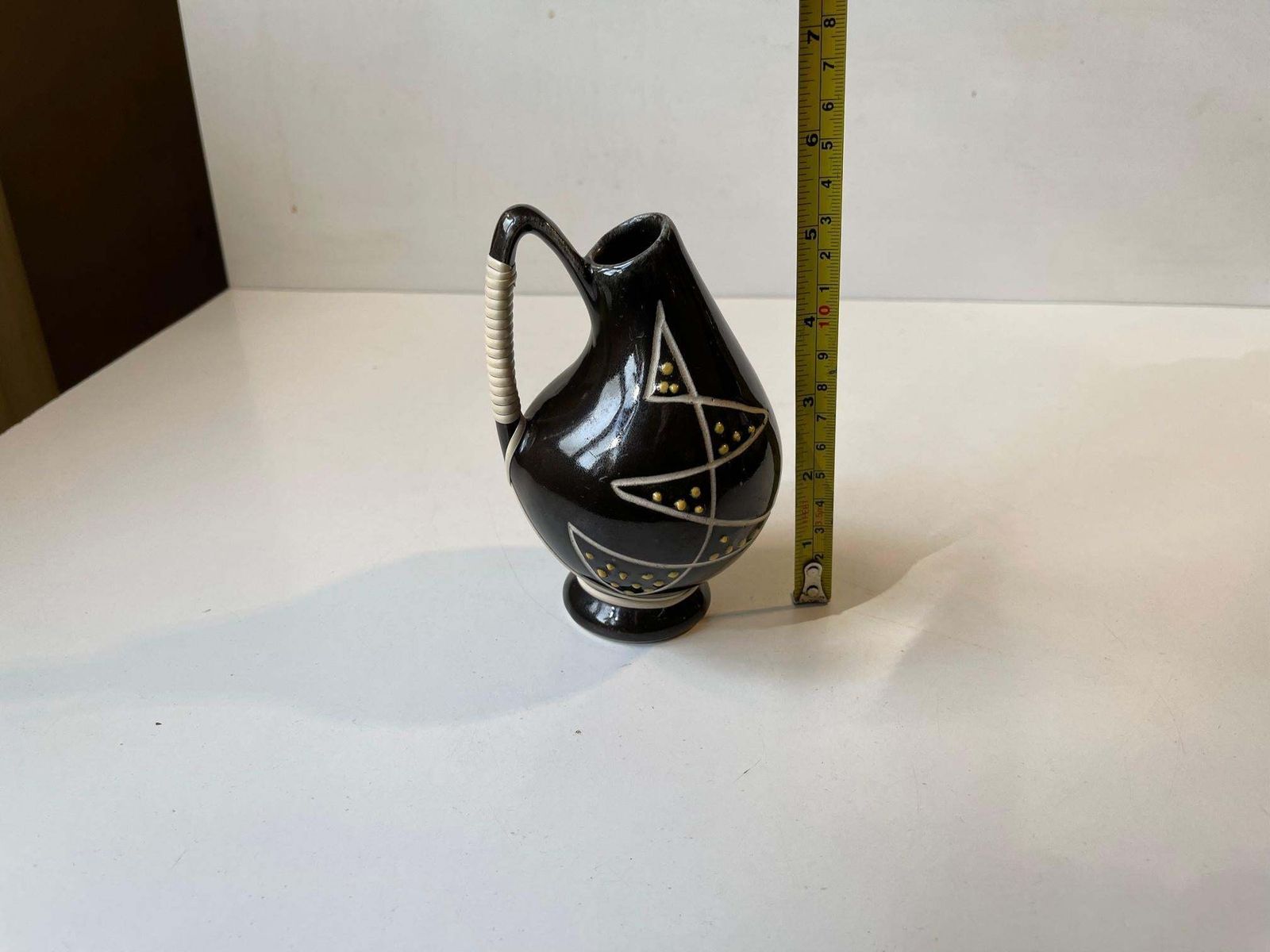 Søholm Danish Modernist Ceramic Vase In Black Glaze, 1950s photo for sale