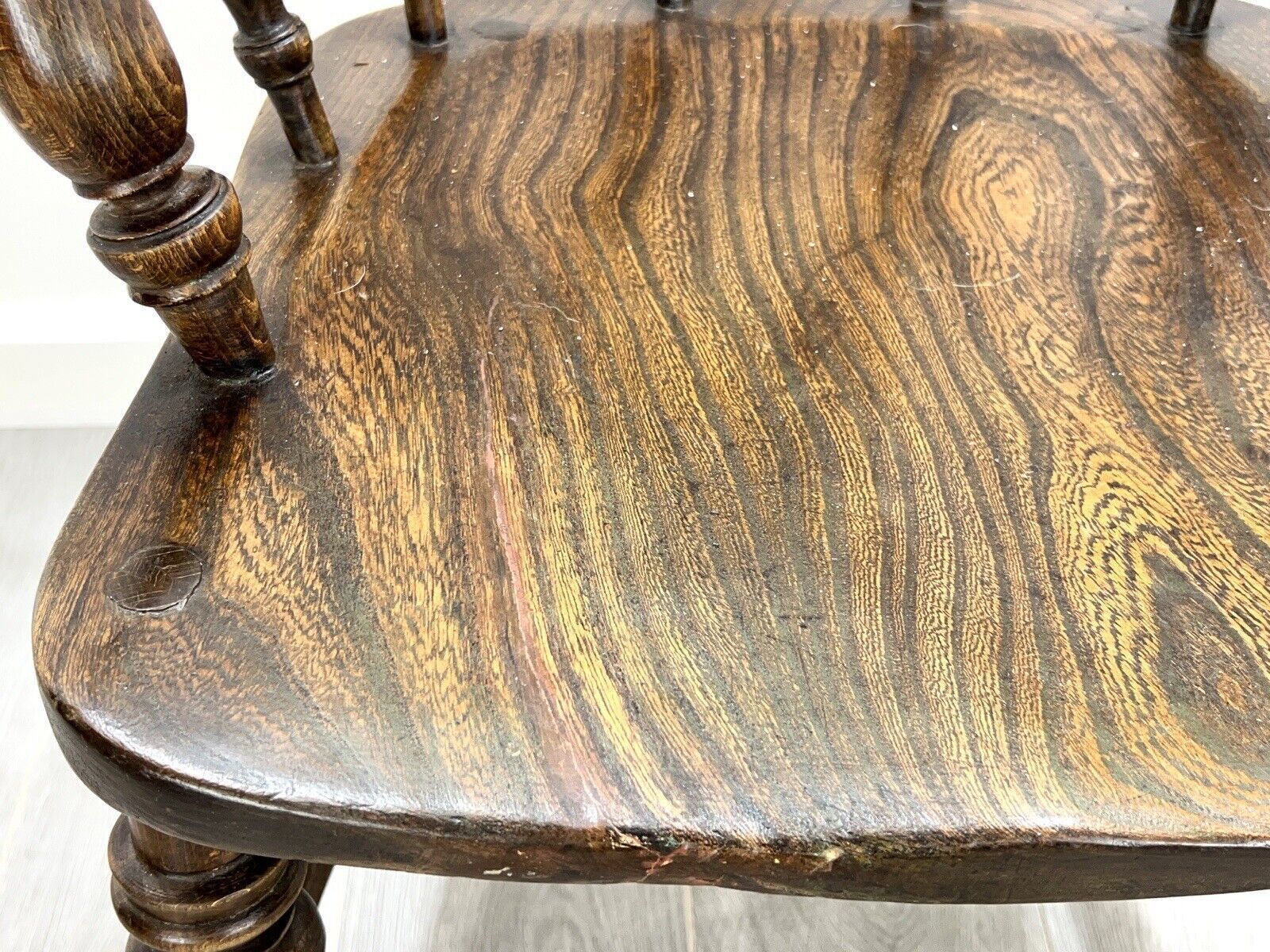 19th Century, Dark Elm Smokers Chair photo 205.0