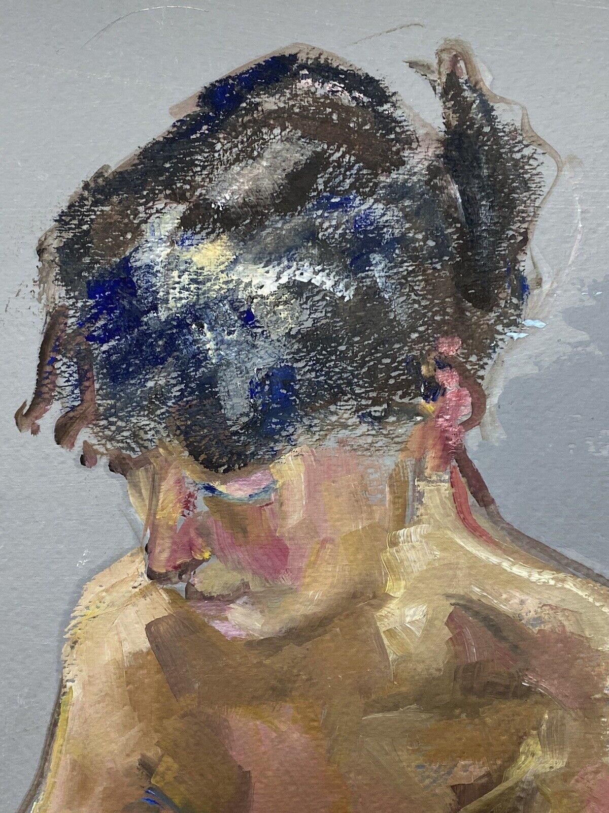 Sitting Female Nude Contemplation Study In Oil By Artist Michael Jenkins photo buy