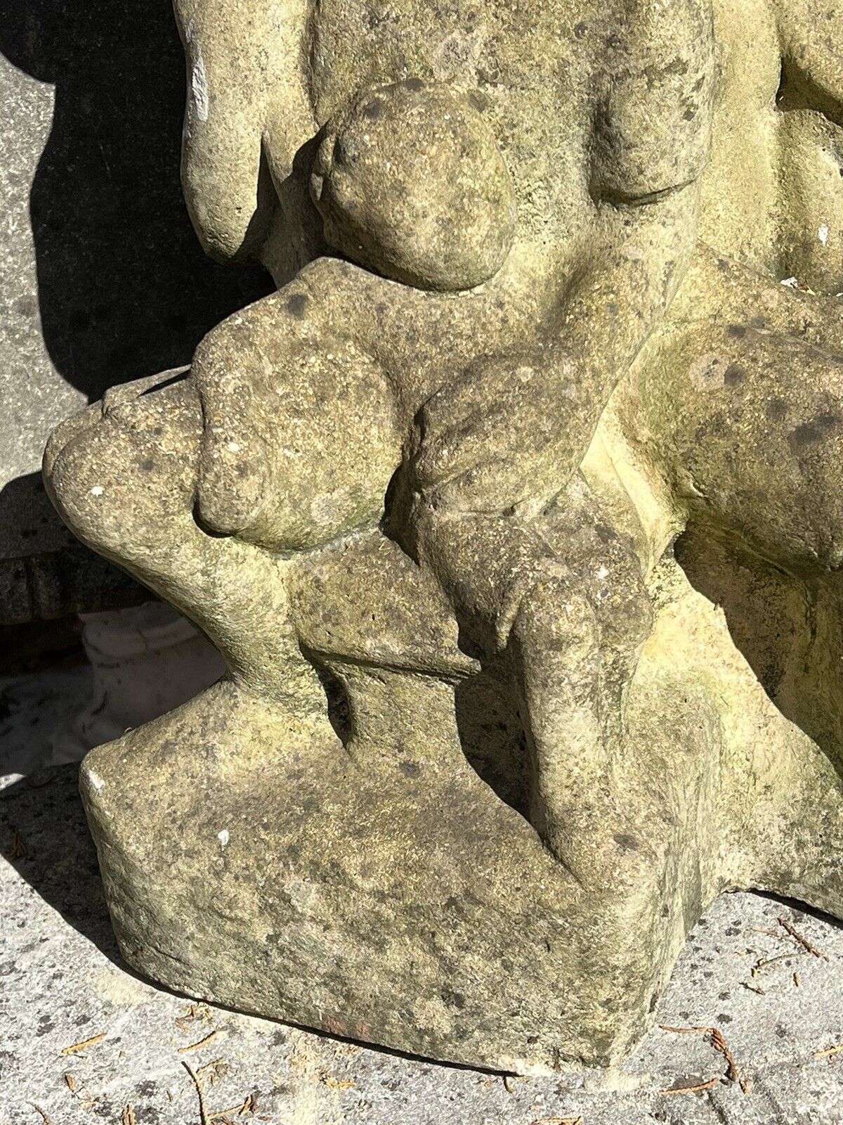 395.0 Modernistic Henri Moore Style 'Family Heirloom Portrait ' Garden Statue photo