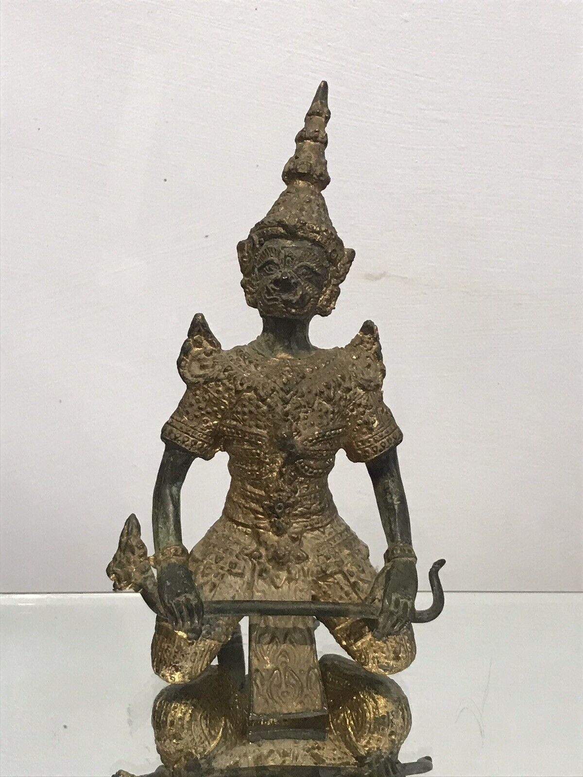 Exceptional 19th Century Gilt Bronze Meditation Pose Buddha In Fine Detail photo furniture
