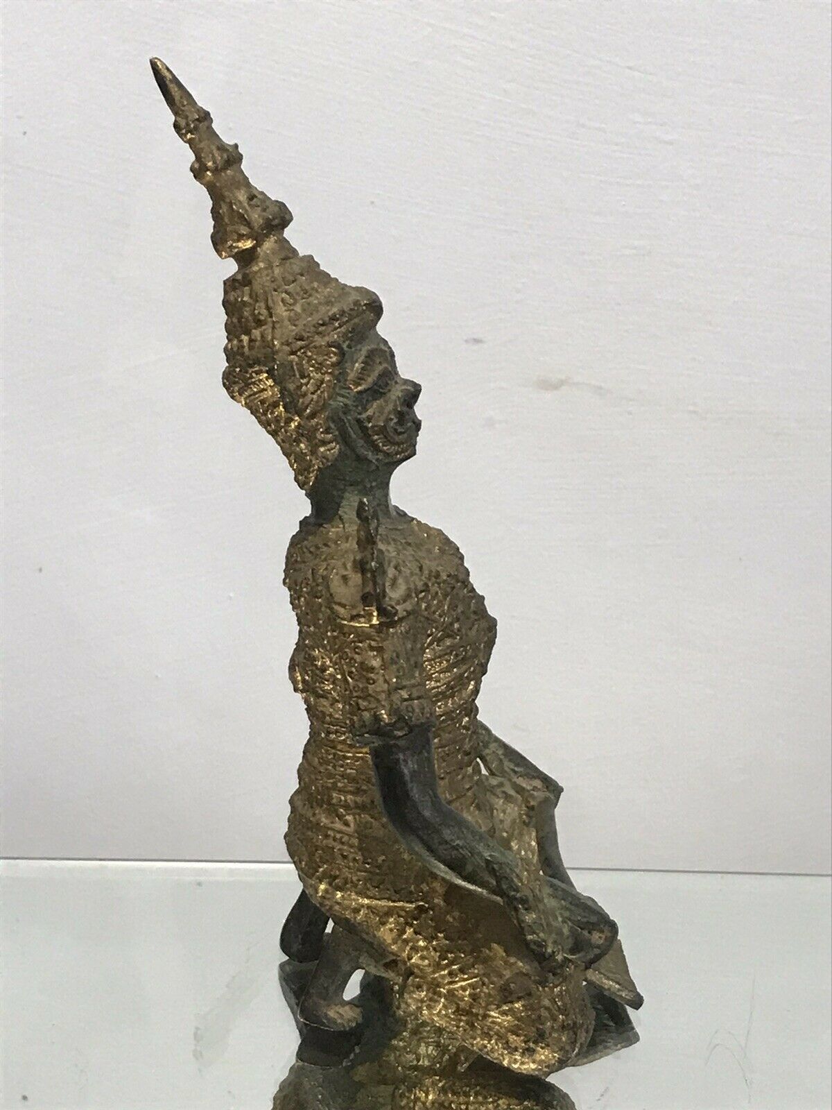 Exceptional 19th Century Gilt Bronze Meditation Pose Buddha In Fine Detail photo vinterior