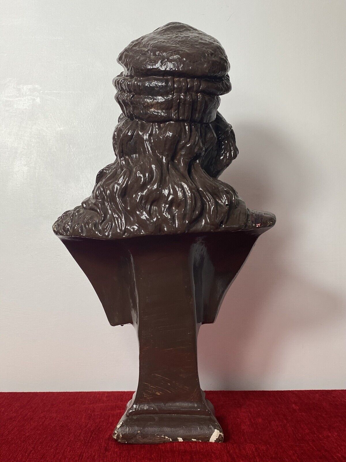 295.0 Large French Art Deco Classical Bohemian Gypsy Woman Chalkware Bust photo