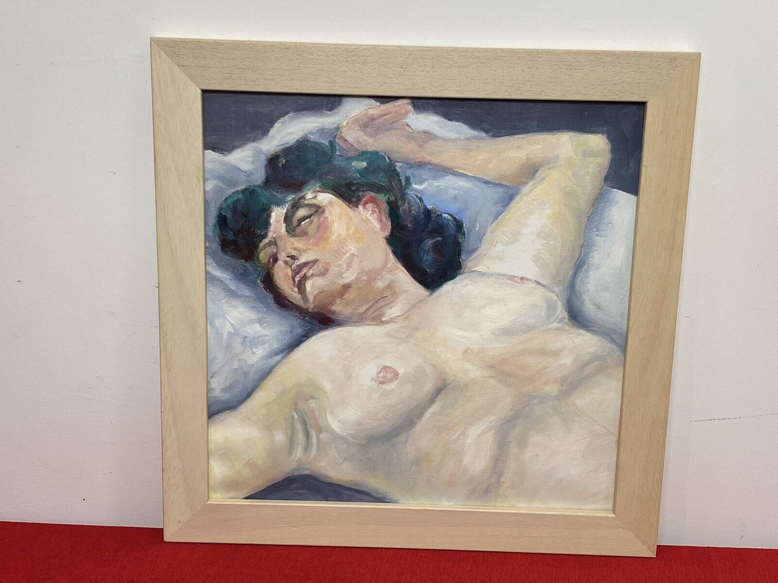 Figurative Nude Portrait Of Resting Female Muse By Artist Michael Jenkins photo vintage