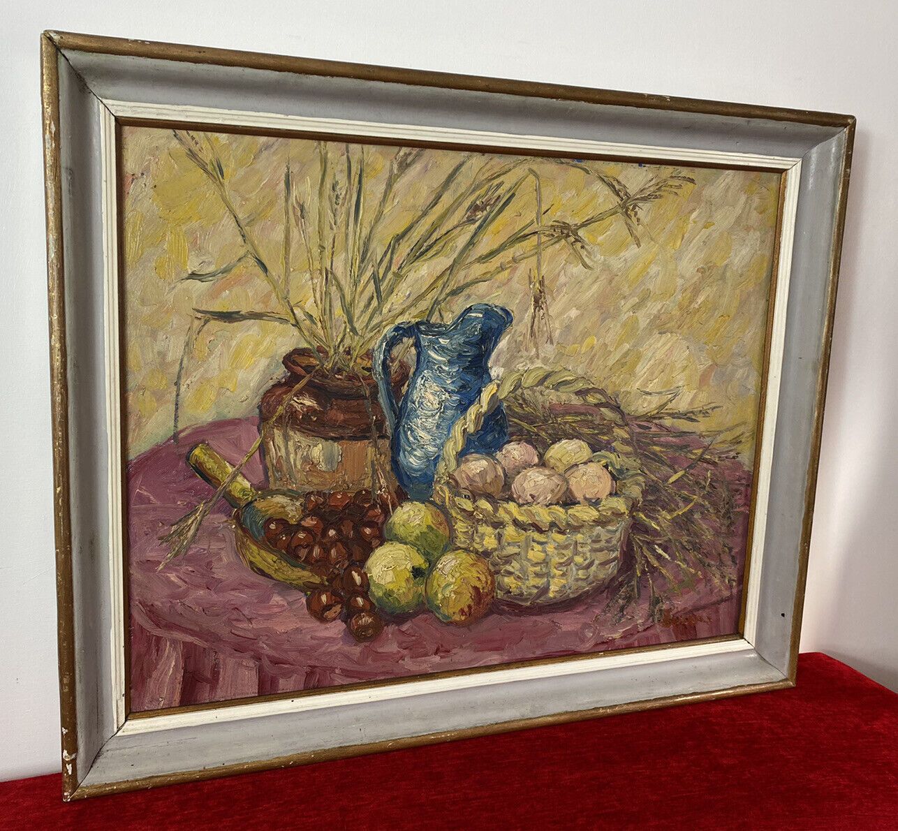 French Impressionist Oil Artwork Of Harvest Fruits After Claude Monet photo for sale
