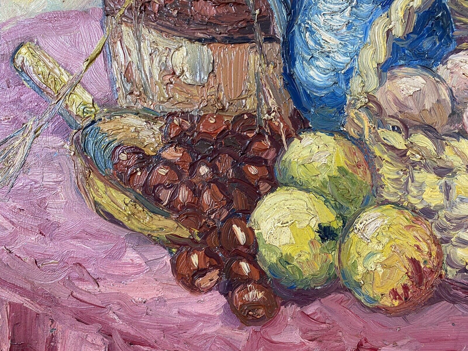 French Impressionist Oil Artwork Of Harvest Fruits After Claude Monet photo vintage
