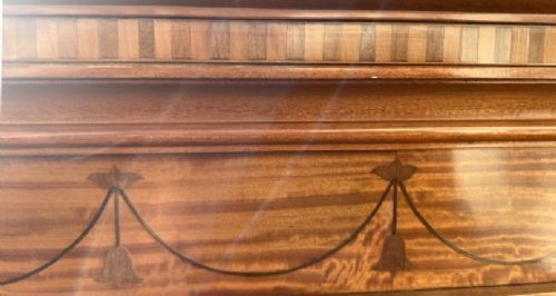 Quality Edwardian Satinwood & Inlaid Wardrobe photo vintage