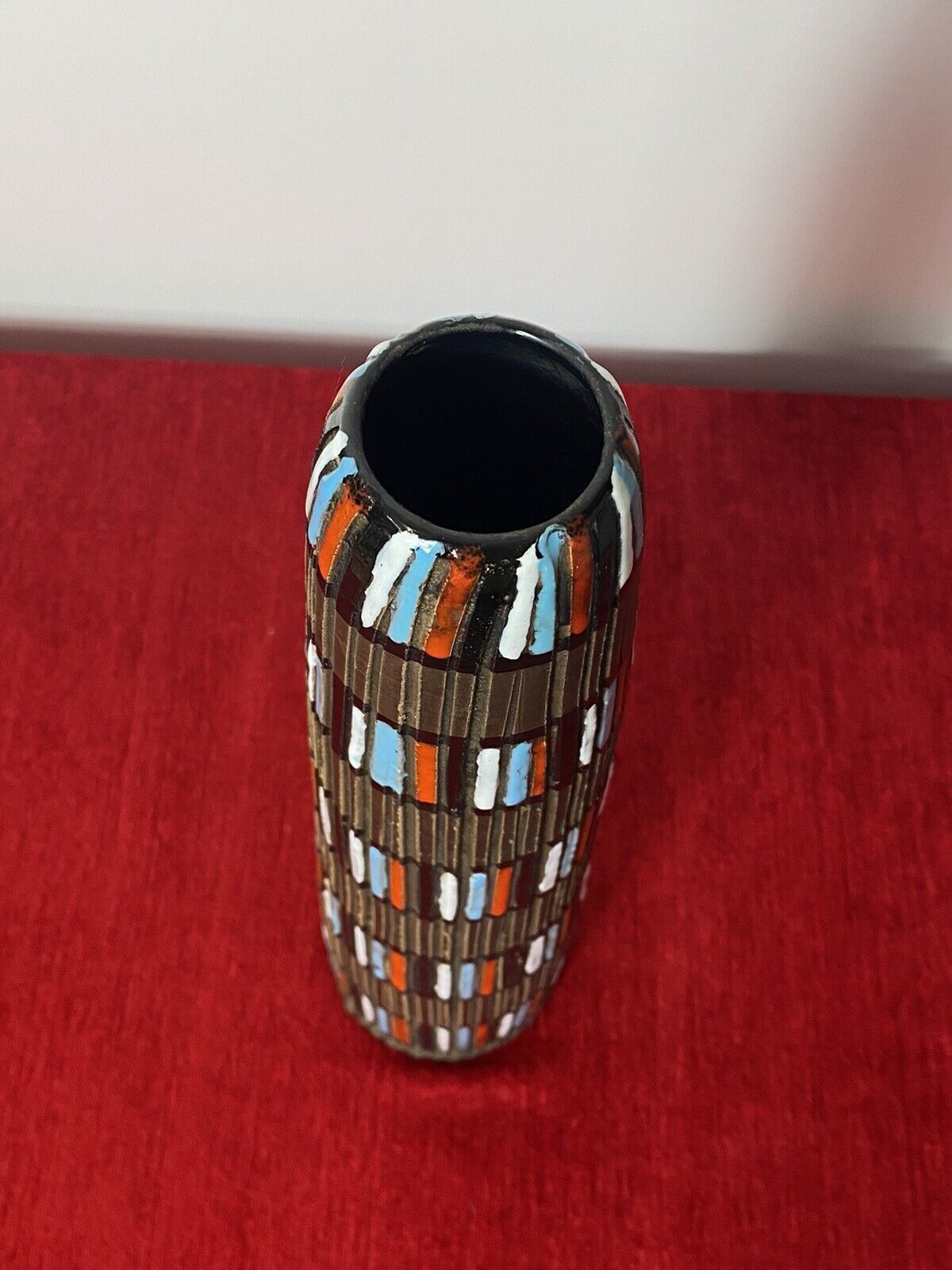 Italian Designer Mid Century Modern Textural Leaning Tower Of Pisa Inspired Vase photo 245.0