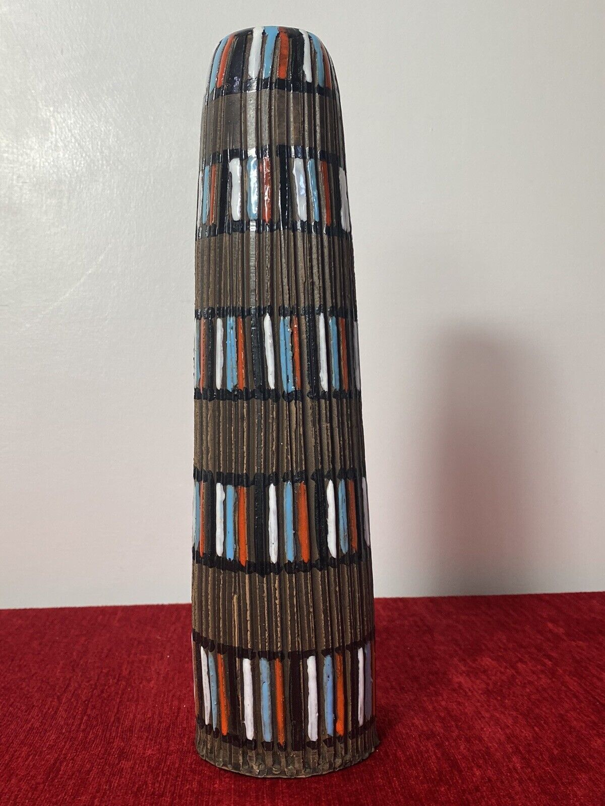 Italian Designer Mid Century Modern Textural Leaning Tower Of Pisa Inspired Vase photo buy