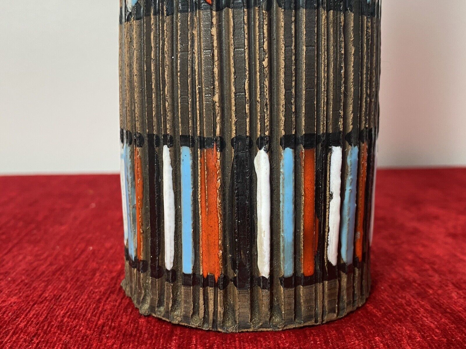photo furniture Italian Designer Mid Century Modern Textural Leaning Tower Of Pisa Inspired Vase