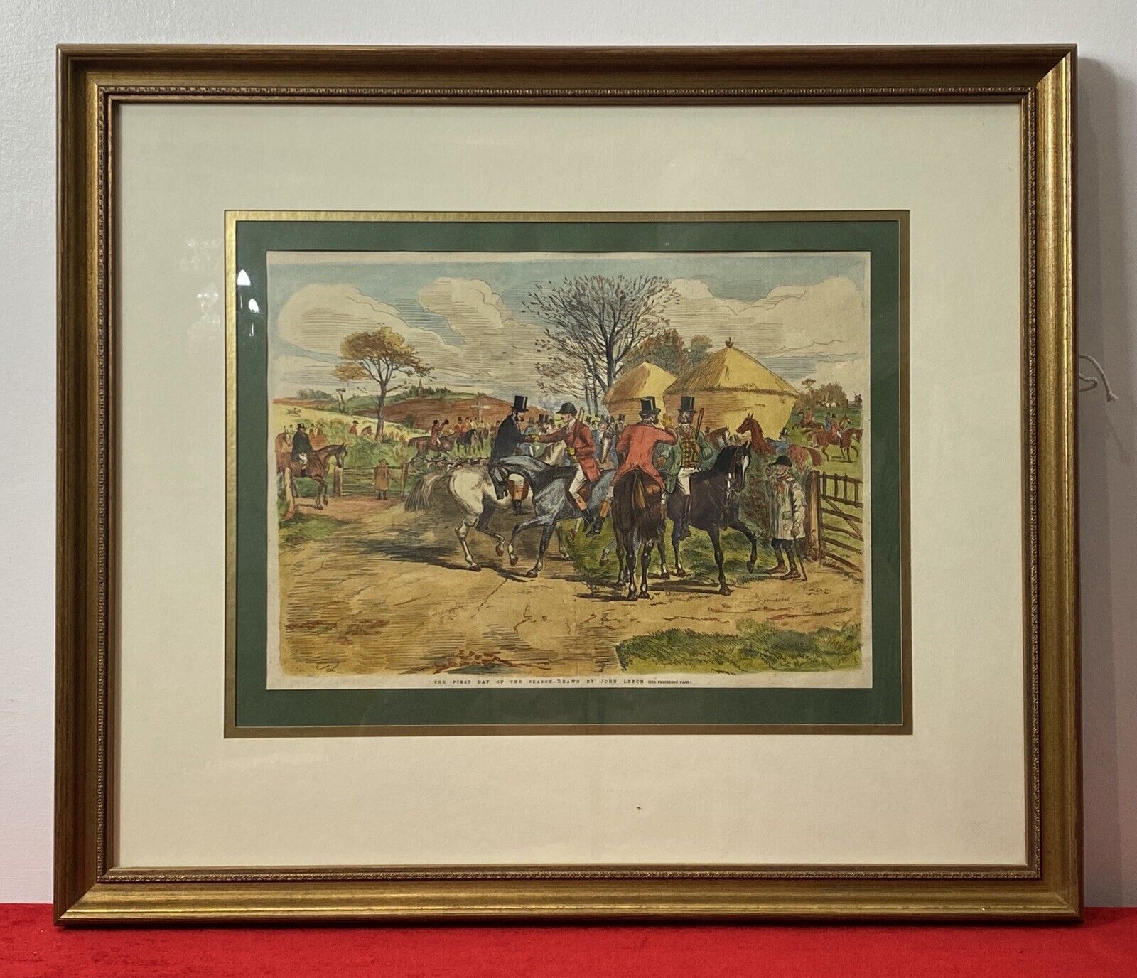 First Day Of The Season Characterised Etching By British Illustrator John Leech