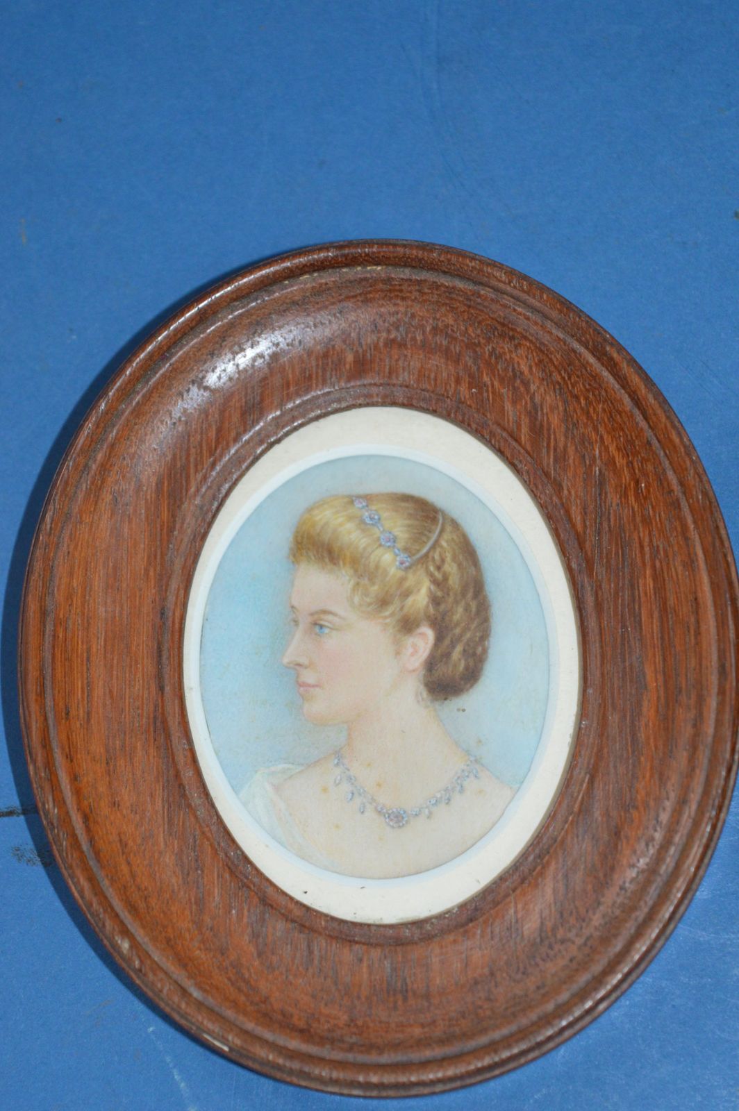 Pair 19th Century Framed Miniature Watercolour Portraits Victorian Husband And Wife,C1890. Annotated To Rear With Dates/History Of Subjects. photo for sale
