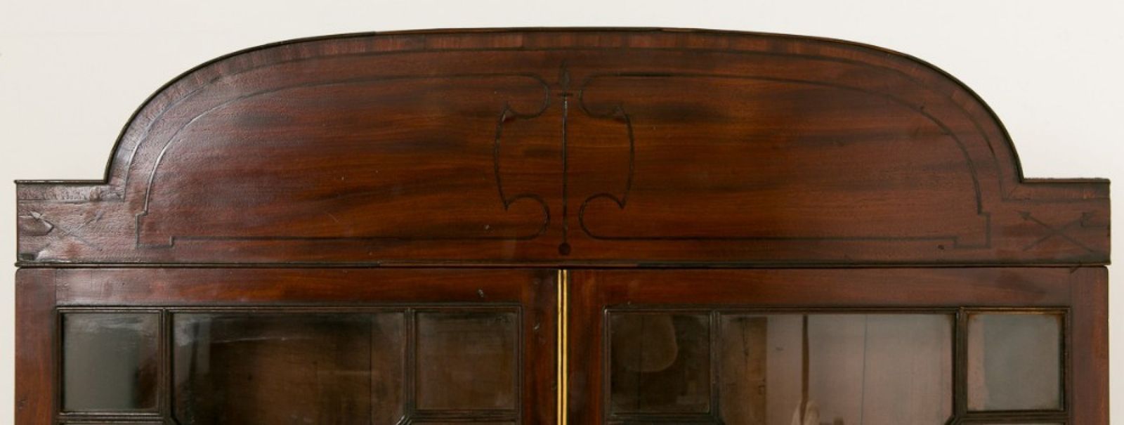 Regency Mahogany Secretaire Bookcase Desk Cabinet 1800 photo for sale