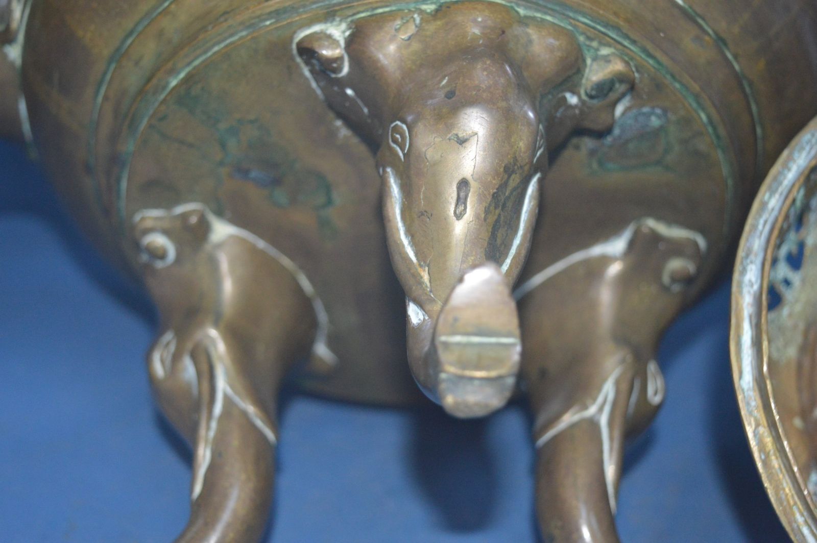 595.0 Very Large Chinese Bronze Lidded Censer, C1870. photo