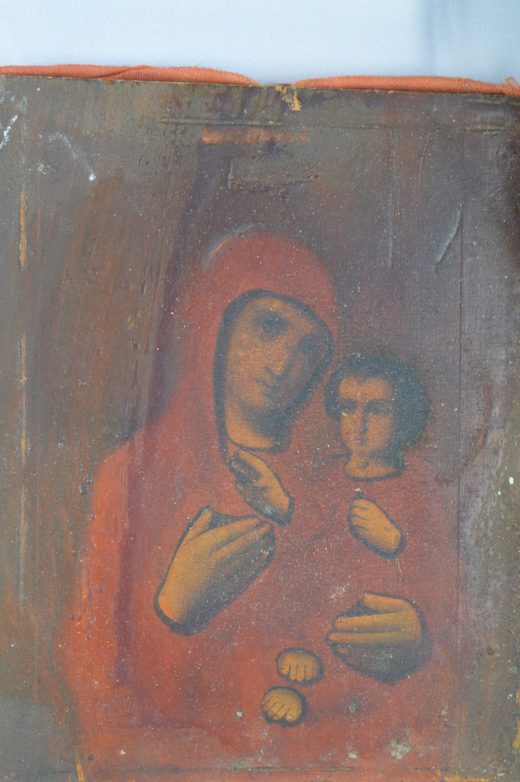 Early 20th Century Russian Icon, Framed Oil On Wood Panel,C1910 photo Art
