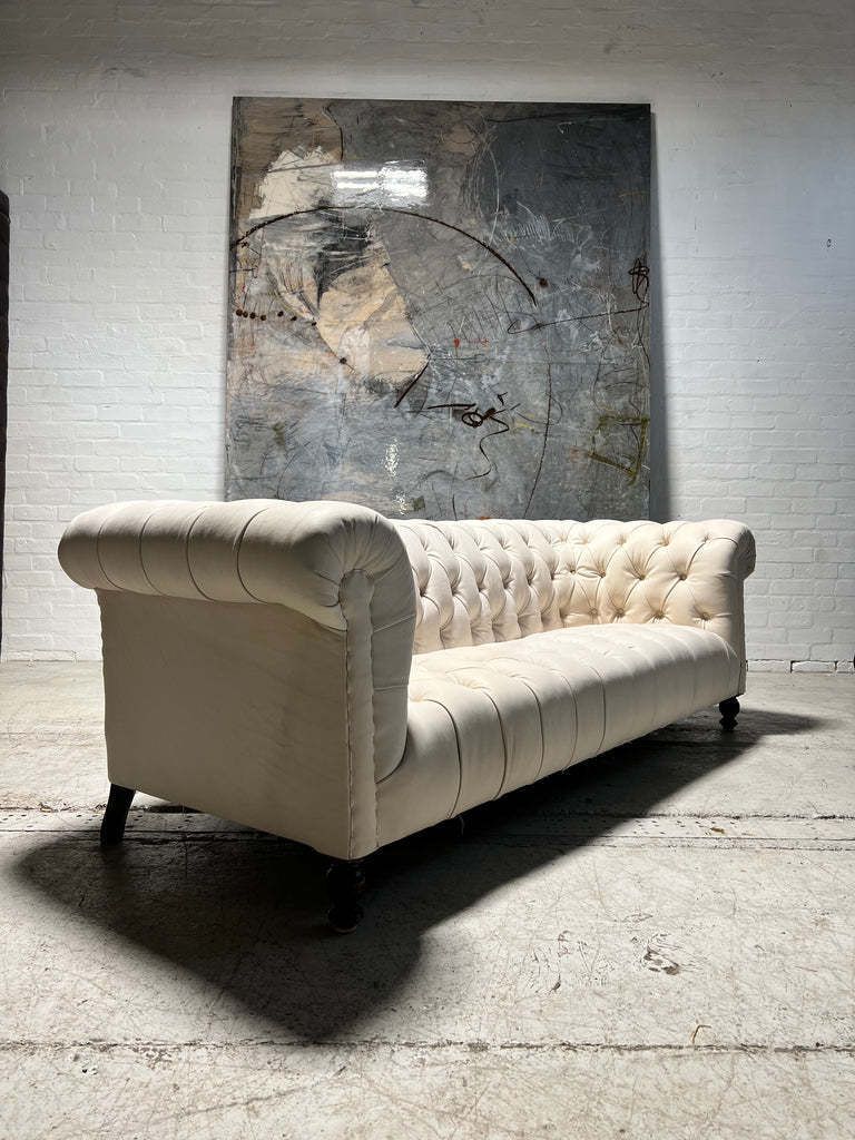 Excellent Antique 19thc Victorian Chesterfield Sofa   Fully Restored And To Be Dyed   4 Seat photo furniture