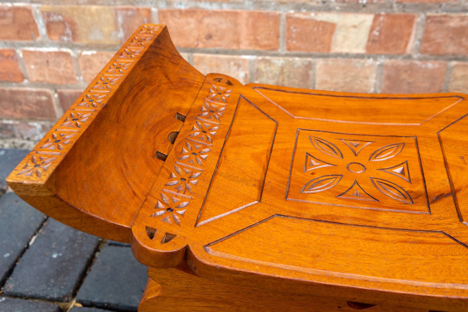 African Tribal Stool Royal Collection Queen Elizabeth Ghana 1960s Mid Century Ghanaian Solid Wood Sculptural Ashanti Asante Adinkra photo buy