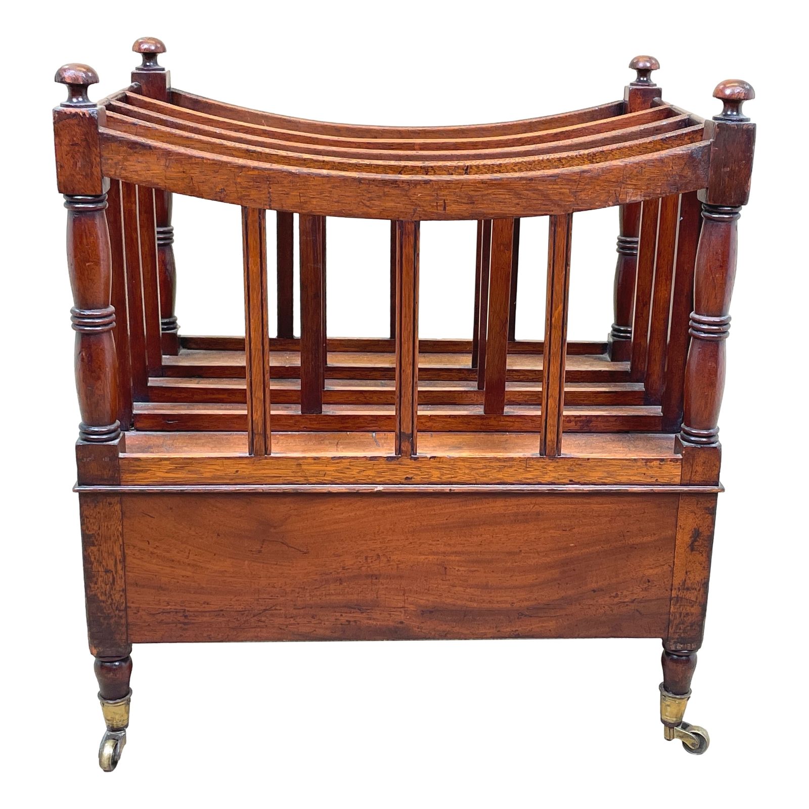 Regency Mahogany Boat Shaped Canterbury (England, Circa 1820) photo furniture