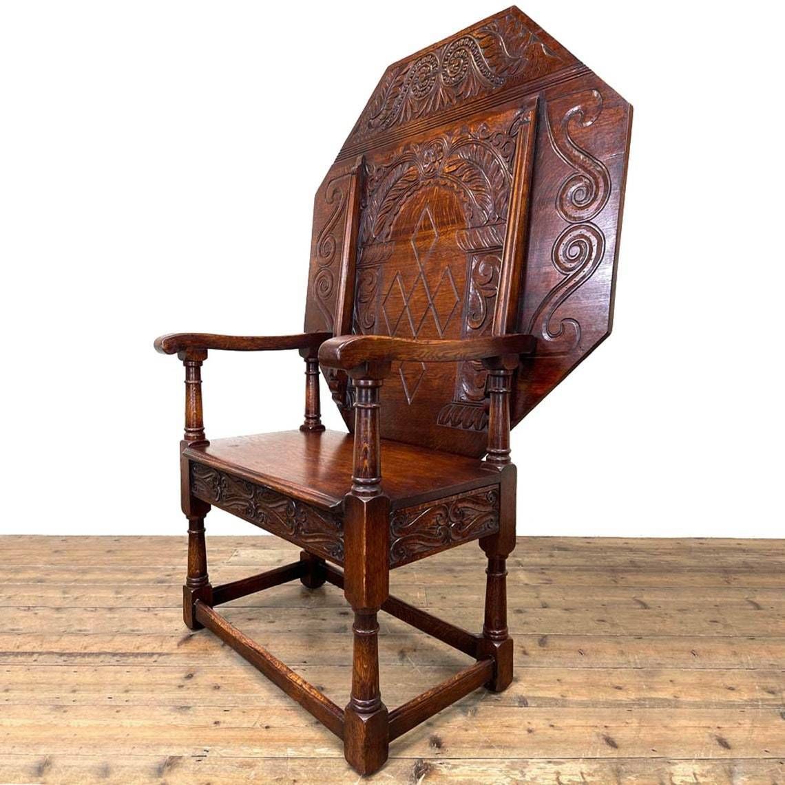 Large Early 20th Century Oak Monks Seat photo buy