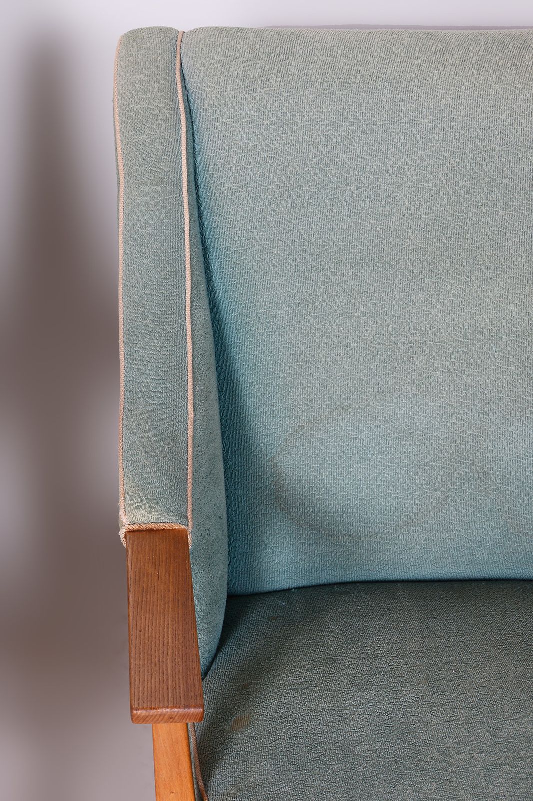 Pair Of Unique Green Beech Artdeco Armchairs Made In 1940s, Denmark photo 1050.0
