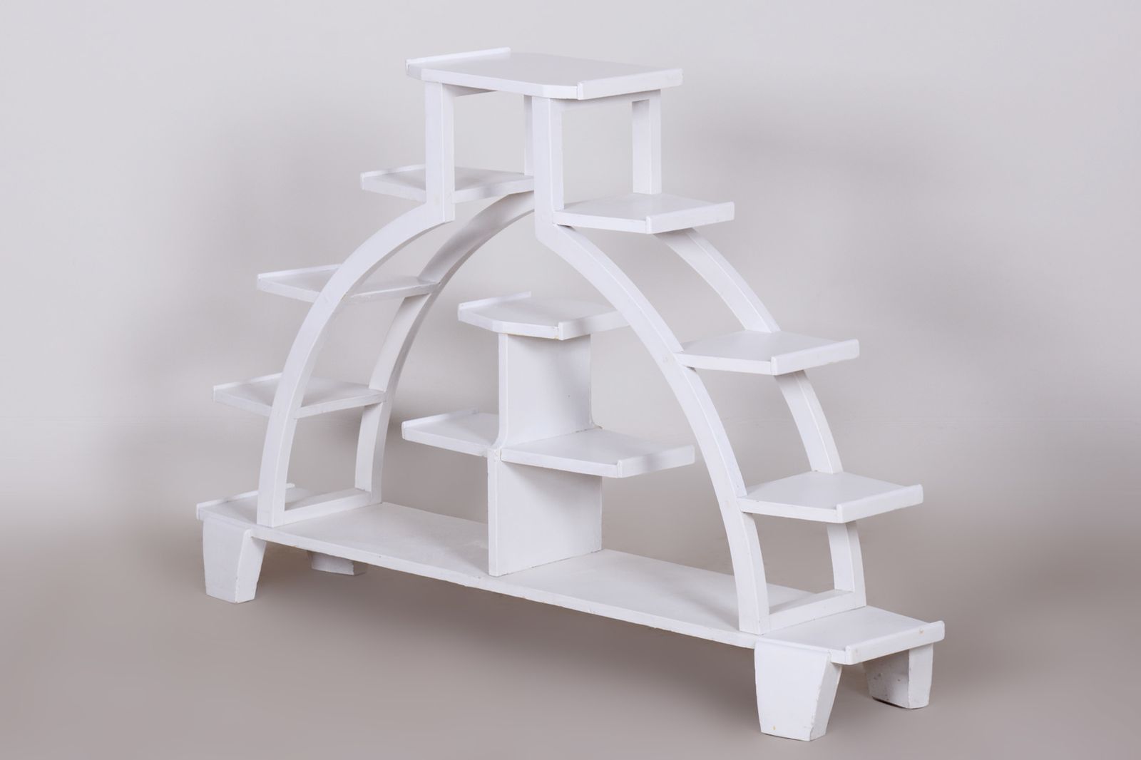 Czech White Beech Artdeco étagère, 1930s, Original Well Preserved Condition