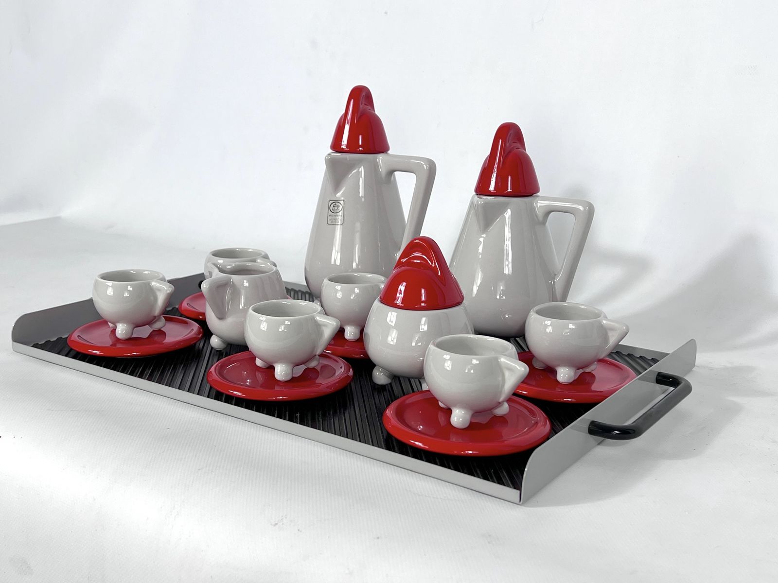 Ceramic Coffee Set By Mas For Memphis Milano, 1980s, Set Of 11 photo buy