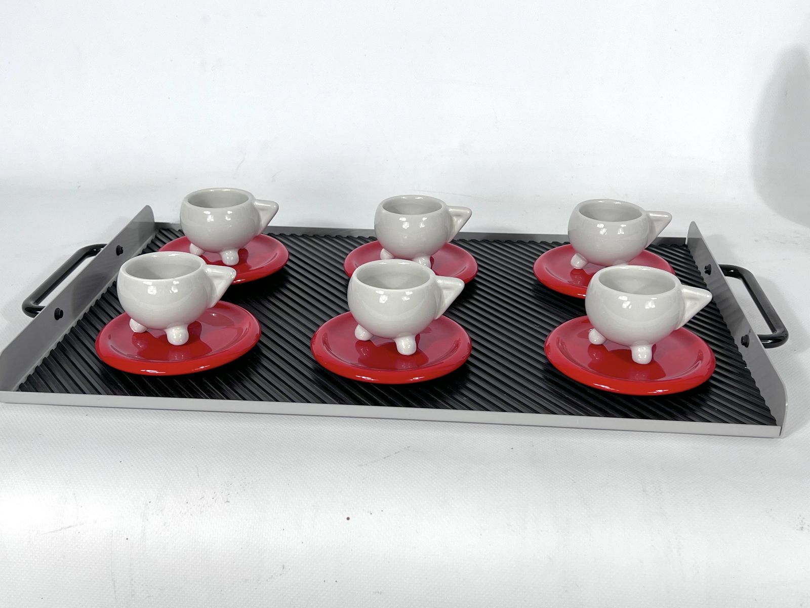 photo for sale Ceramic Coffee Set By Mas For Memphis Milano, 1980s, Set Of 11