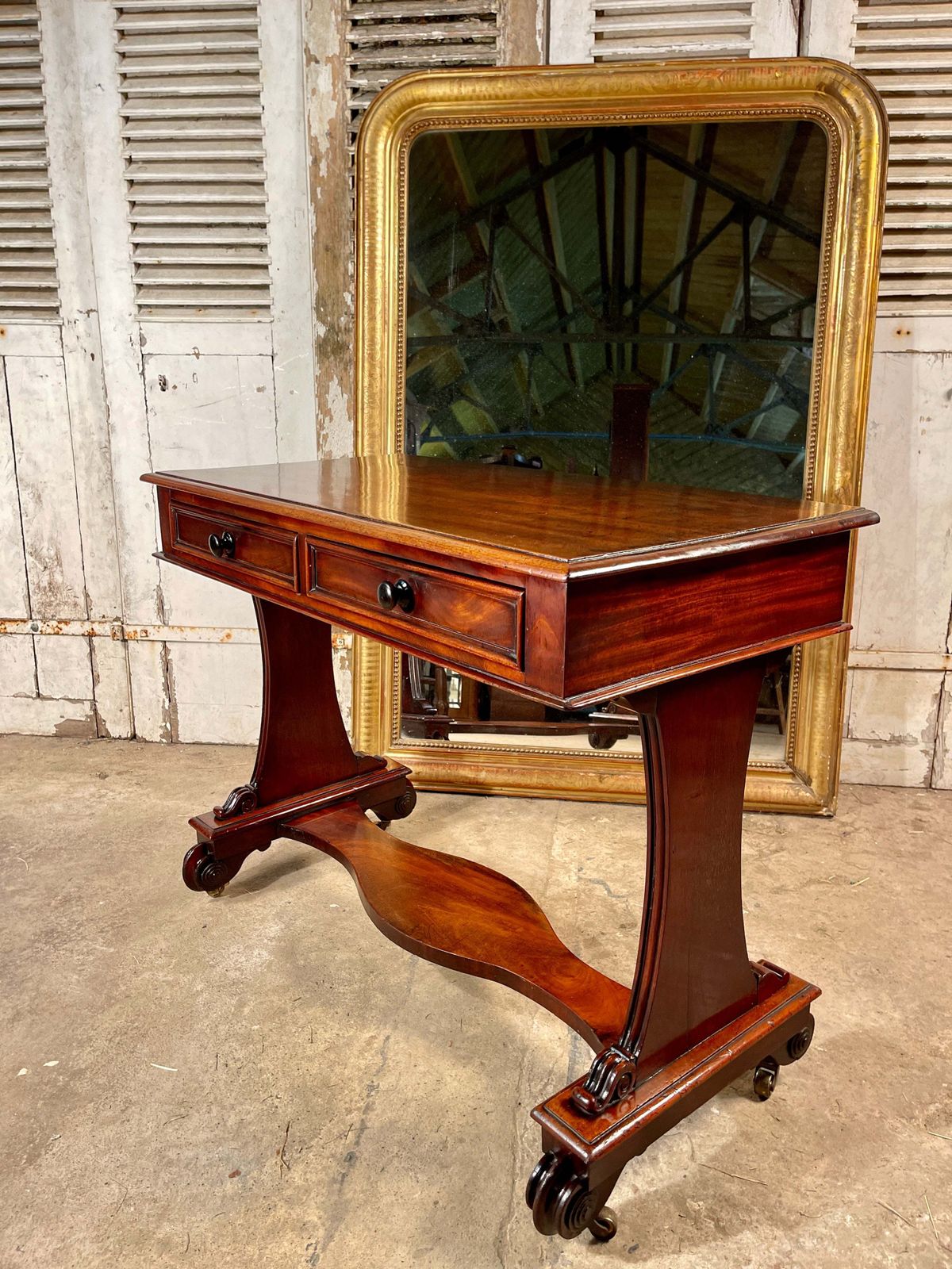 Antique Cuban Mahogany Console/Writing Desk/Side Table Circa 1850