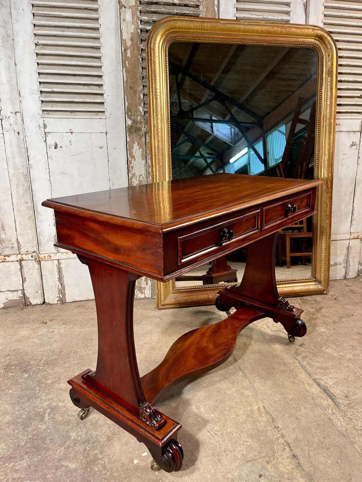 Antique Cuban Mahogany Console/Writing Desk/Side Table Circa 1850 photo furniture